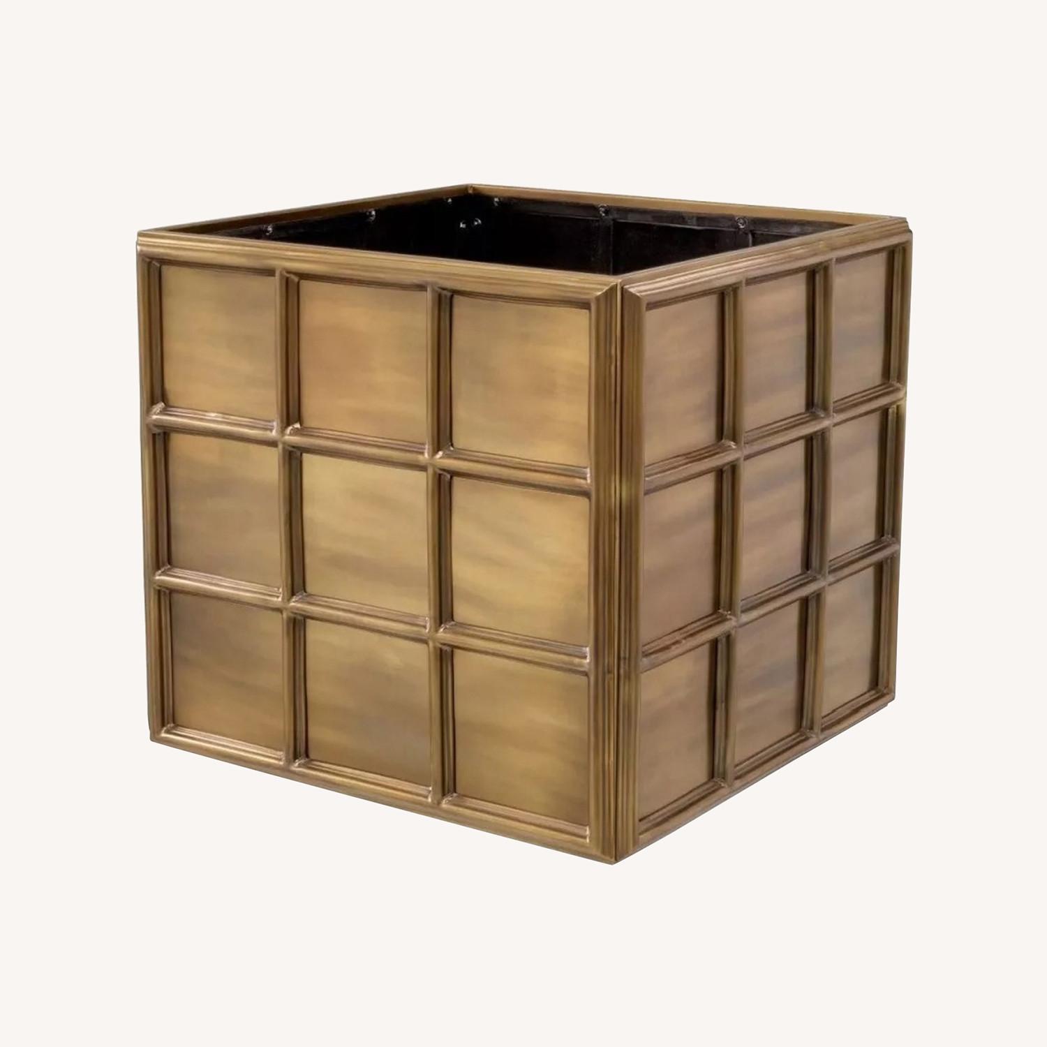 Eichholtz Grid Rustic Planter 31" x 31" x 28" - image-0