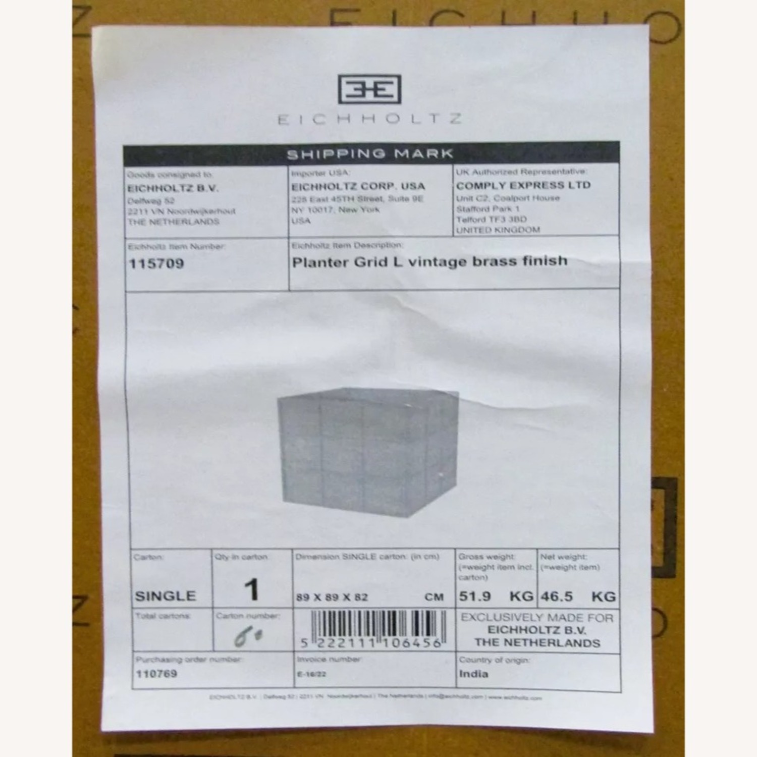 Eichholtz Grid Rustic Planter 31" x 31" x 28" - image-7