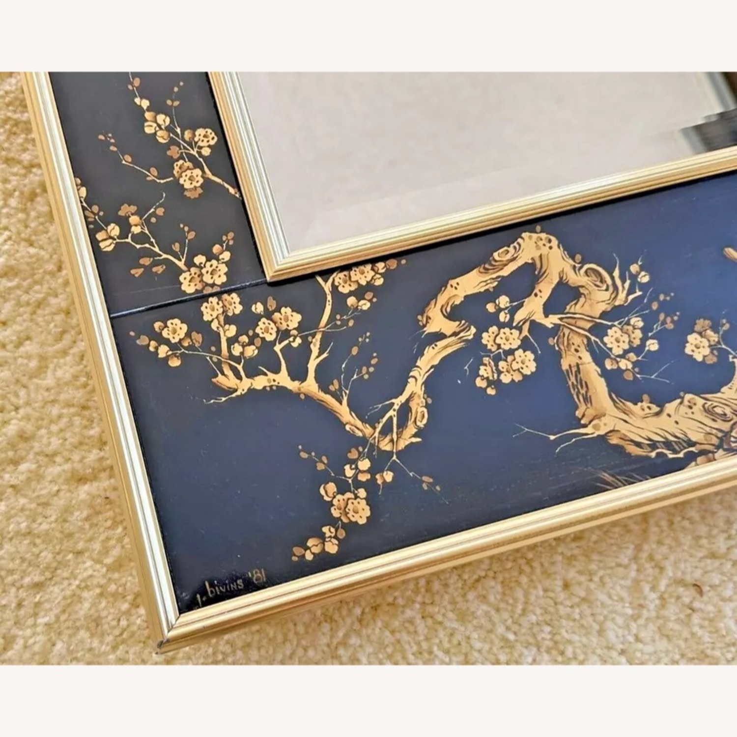 La Barge Reverse Glass Chinoiserie Mirror - image-2