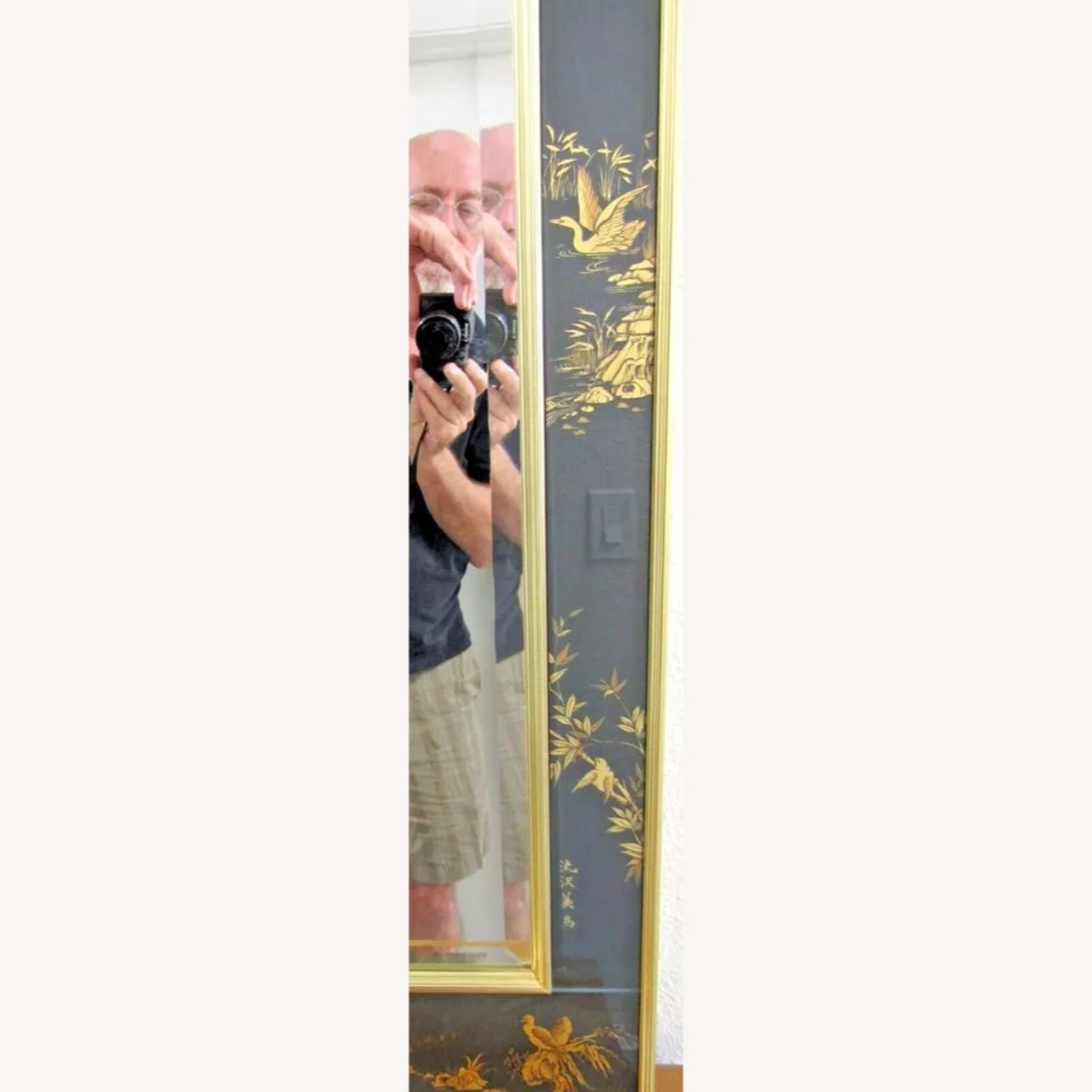 La Barge Reverse Glass Chinoiserie Mirror - image-5