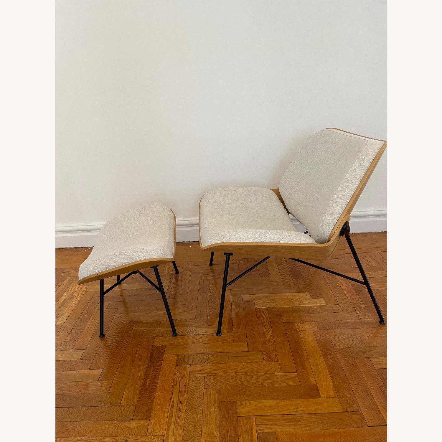 Burrow Vesper Lounge Chair with Ottoman - image-3