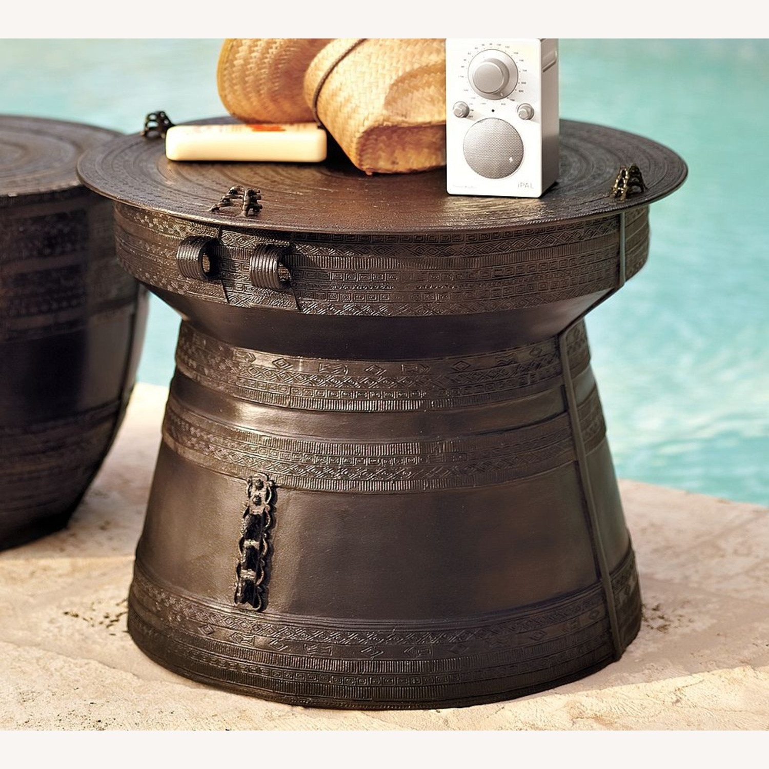 Pottery Barn Frog Drum Coffee Table - image-4