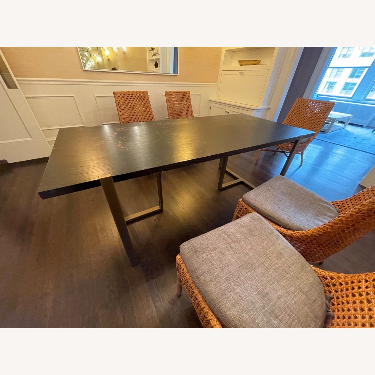 Article Oscuro Black Dining Table with Gold Legs - image-1
