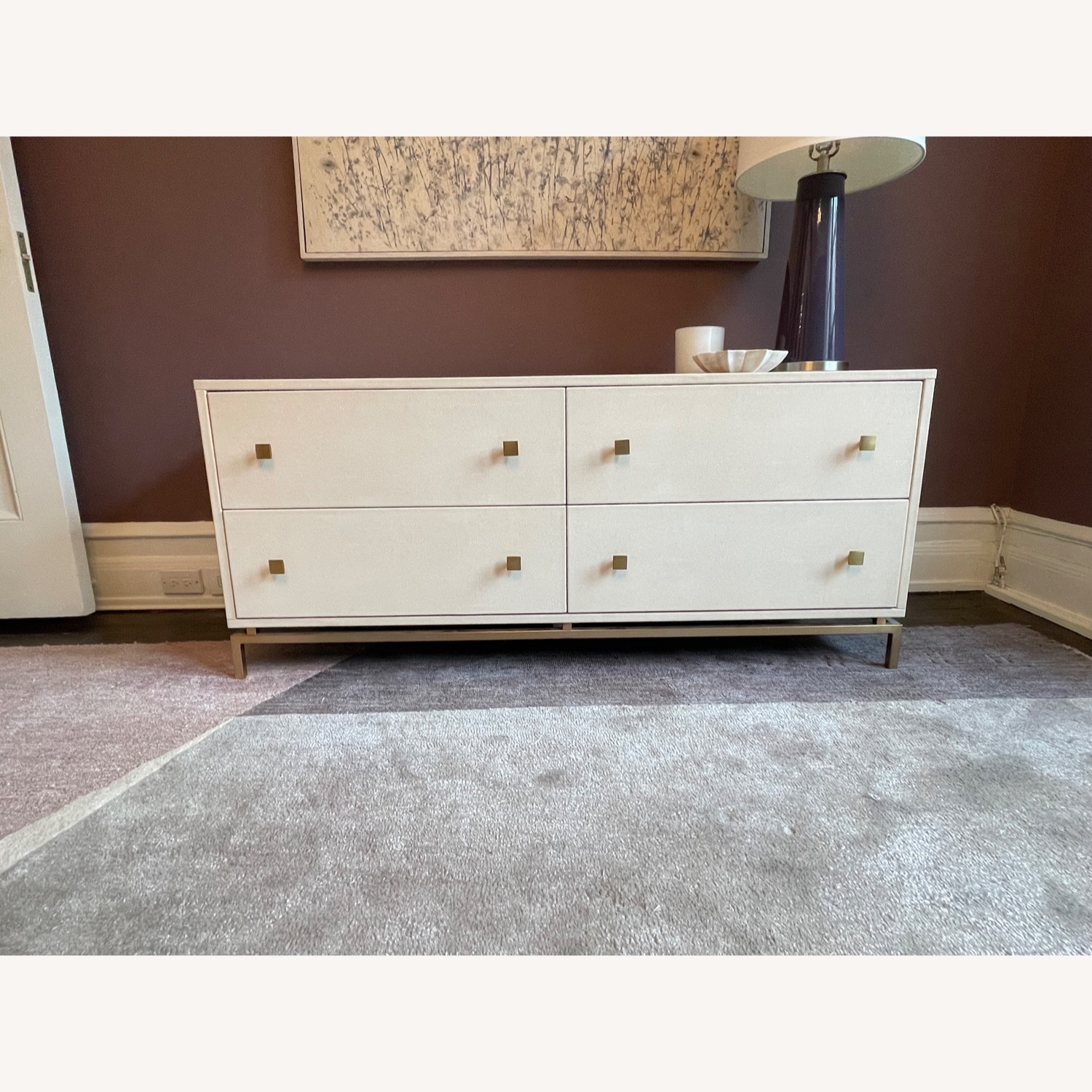 CB2 Ivory Shagreen Dresser - image-1