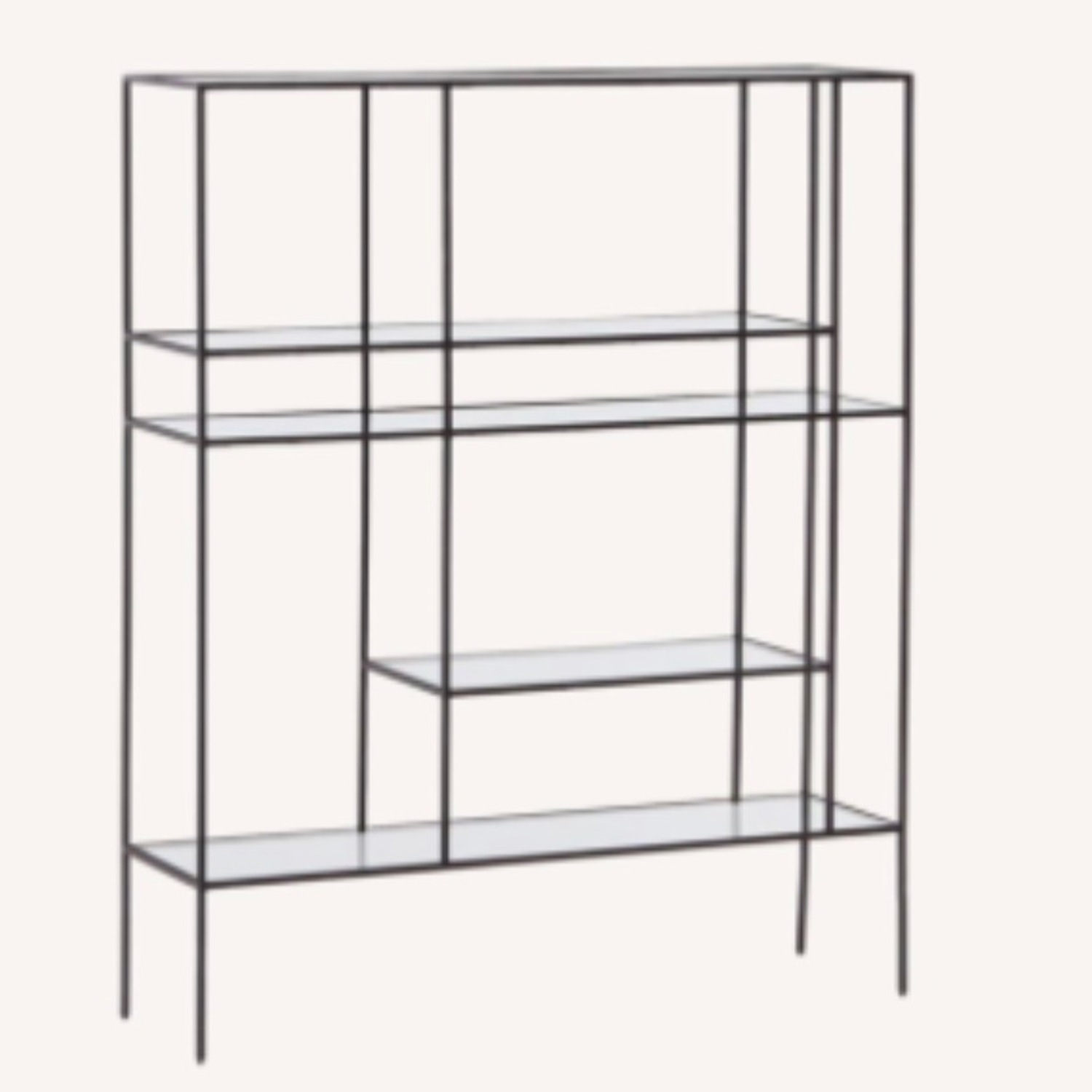 CB2 Euclidean Black Metal Etagere - image-1