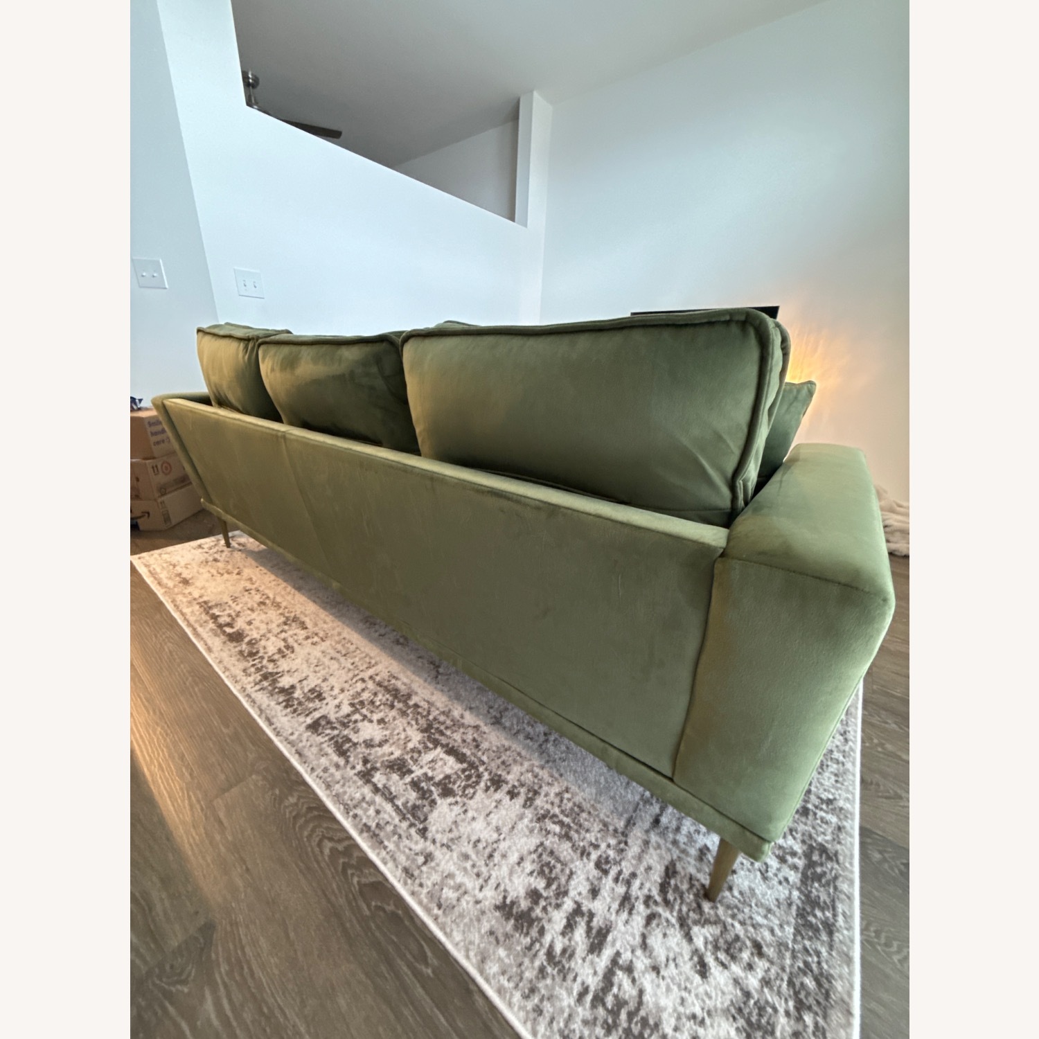 Ashley Furniture Macleary Suede Green Sofa - image-4