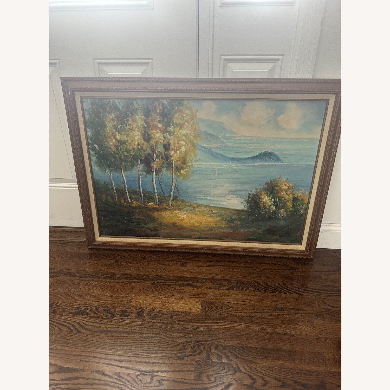 Oil On Canvas Framed Landscape Painting - image-3