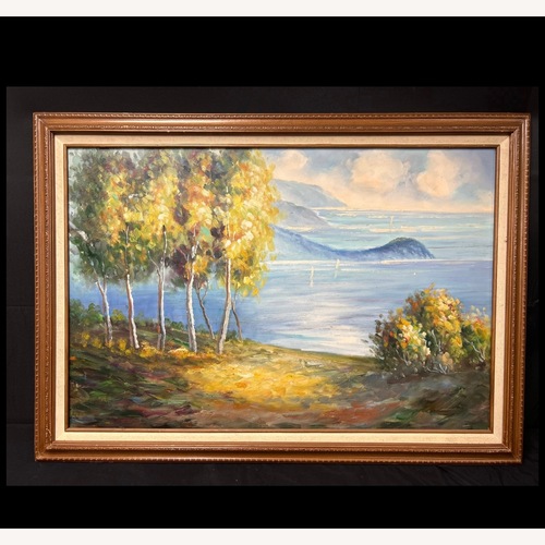 Used Oil On Canvas Framed Landscape Painting for sale on AptDeco