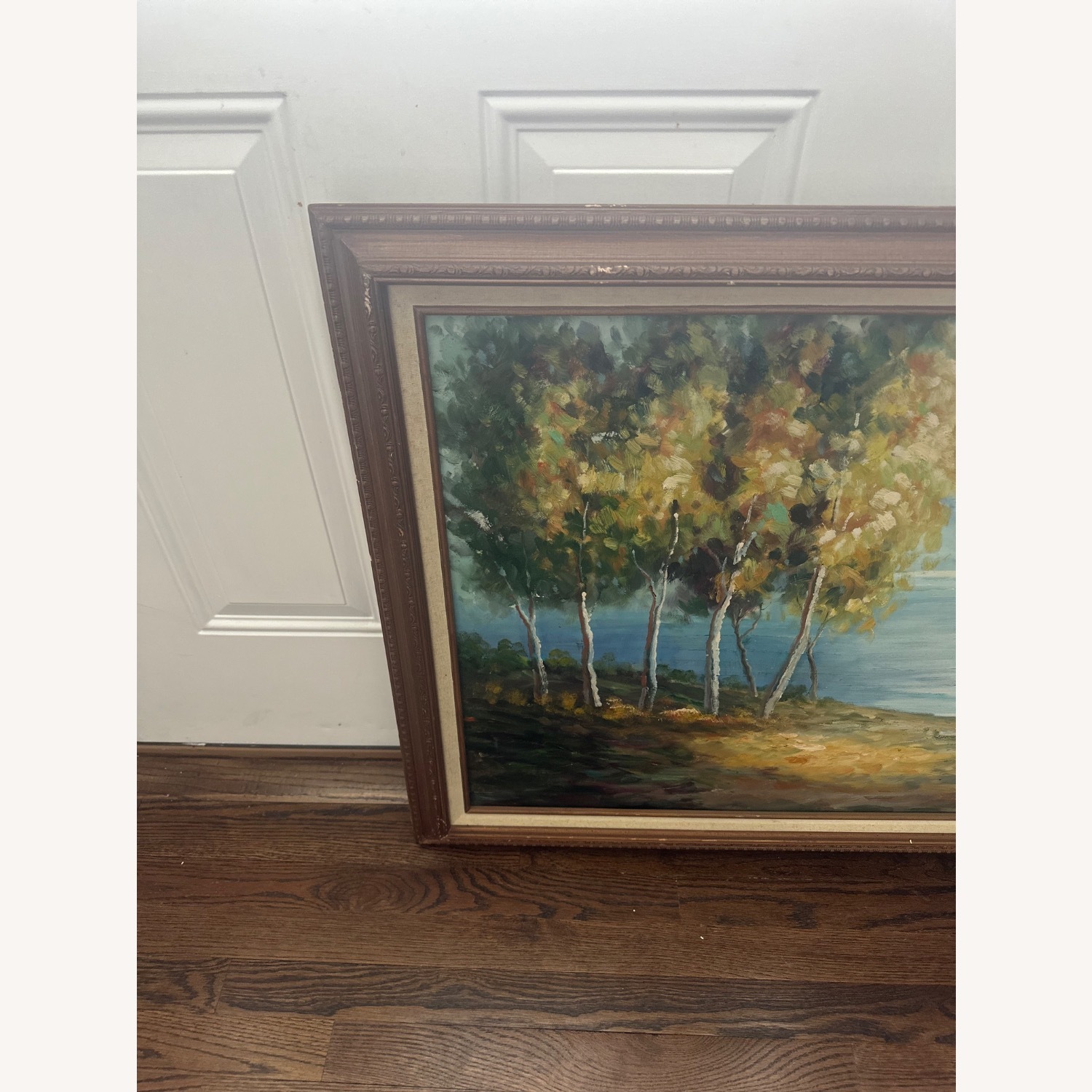 Oil On Canvas Framed Landscape Painting - image-4