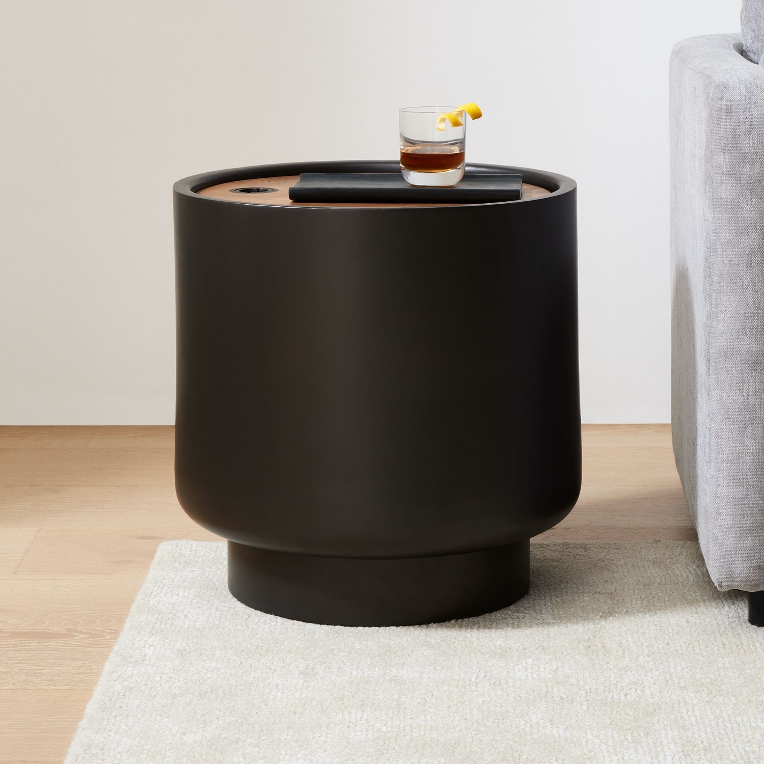 West Elm Drum Storage Side Table (20") - image-2