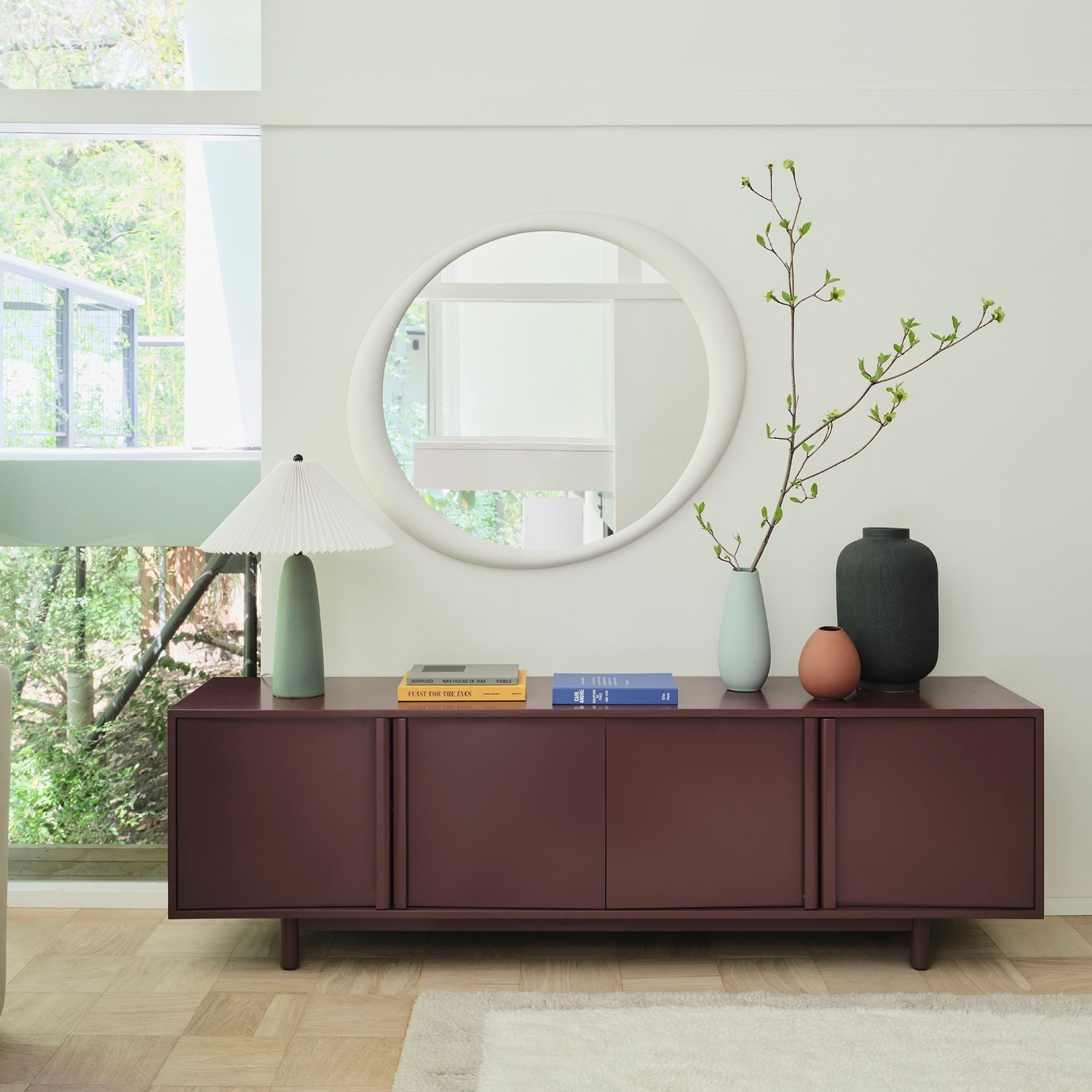 West Elm Pure Plaster Wall Mirror - image-3