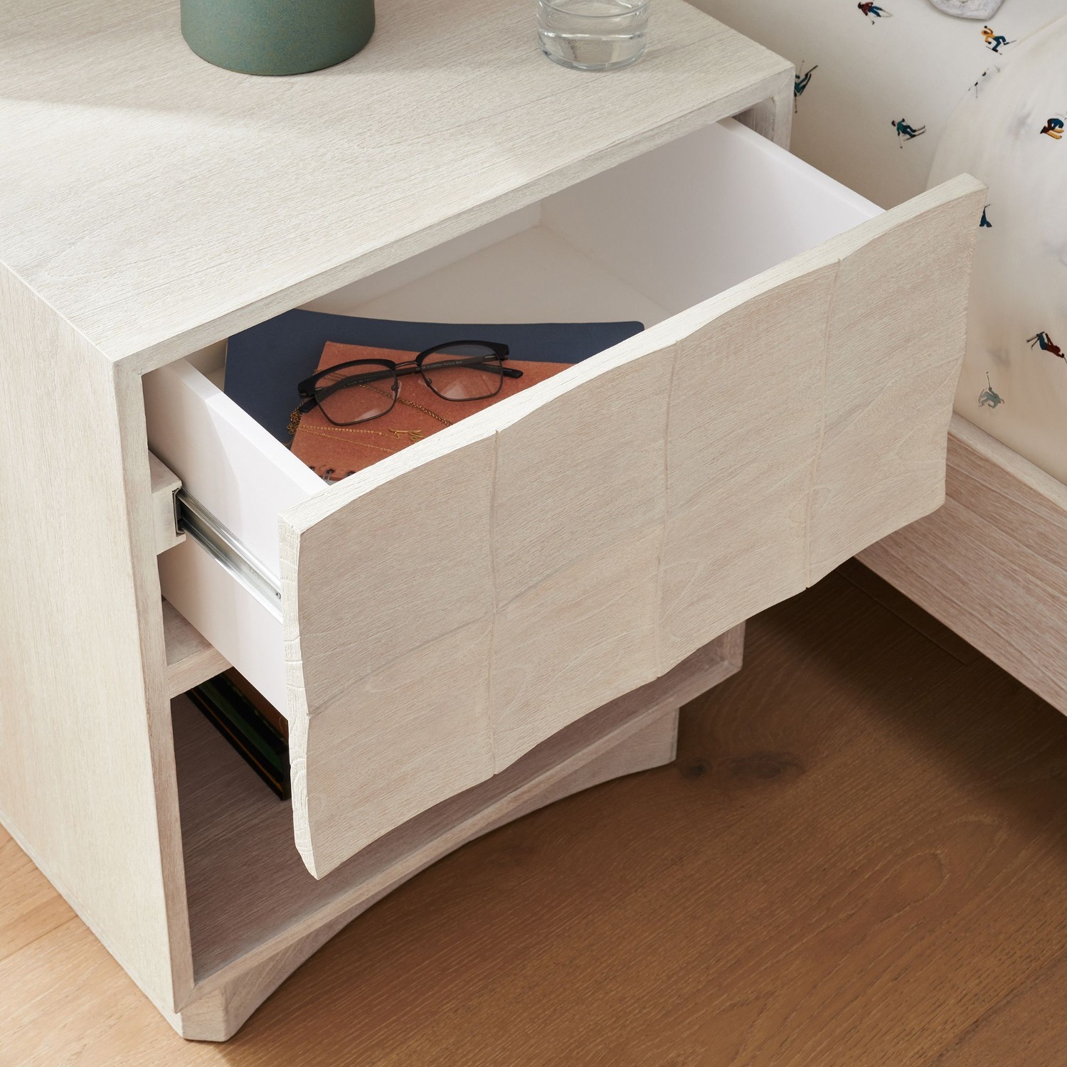 West Elm Luisa Carved Open Nightstand (20") - image-4