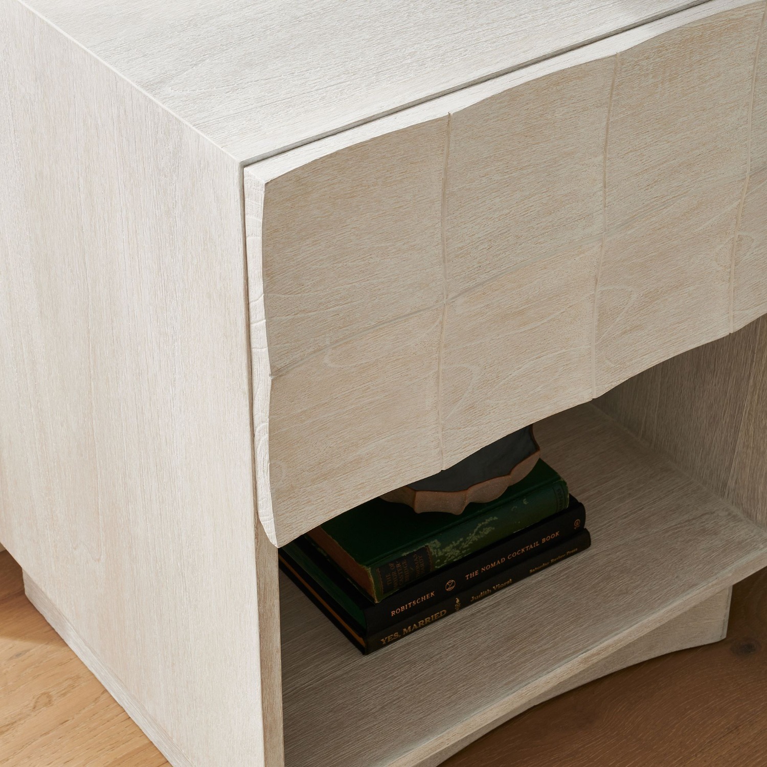 West Elm Luisa Carved Open Nightstand (20") - image-3