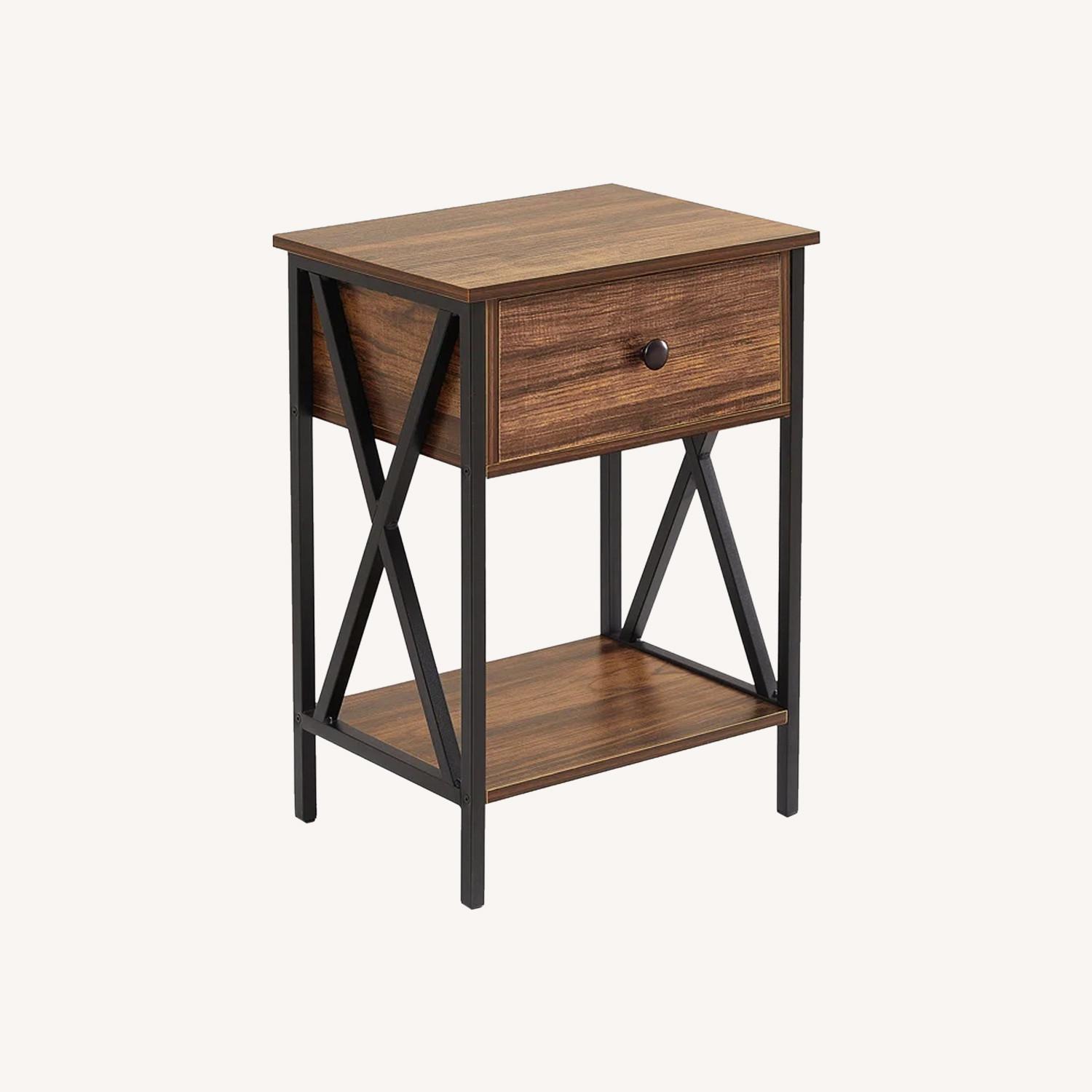 Wayfair Kempst Tall Side Tables with Storage Drawer and Shelf - image-0