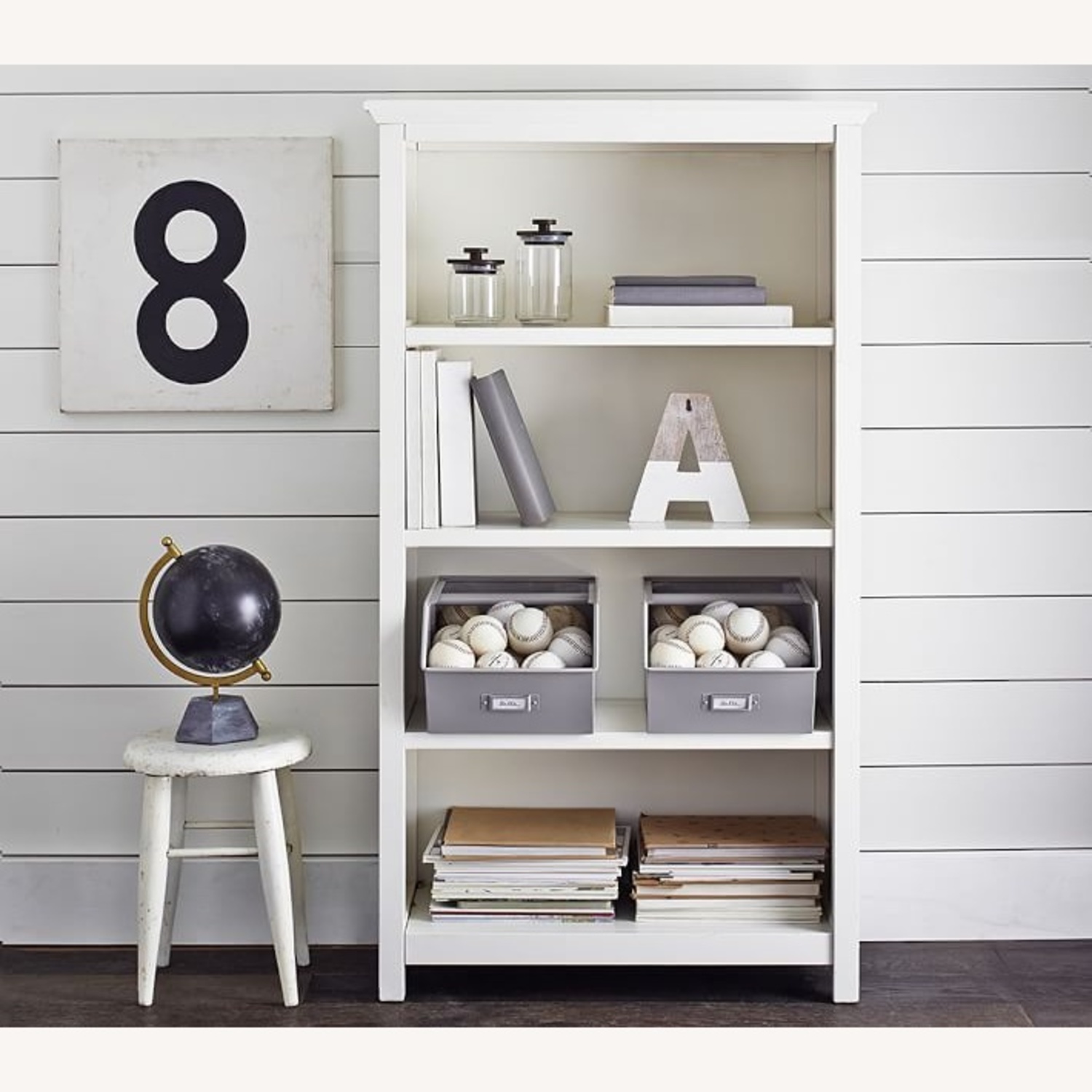 Pottery Barn White Cameron Bookcase - image-6