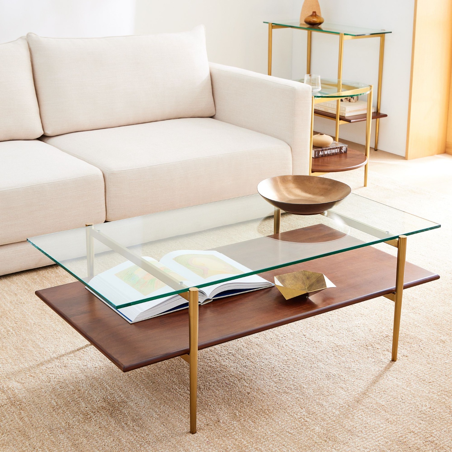 West Elm Mid-Century Art Display Coffee Table - AptDeco