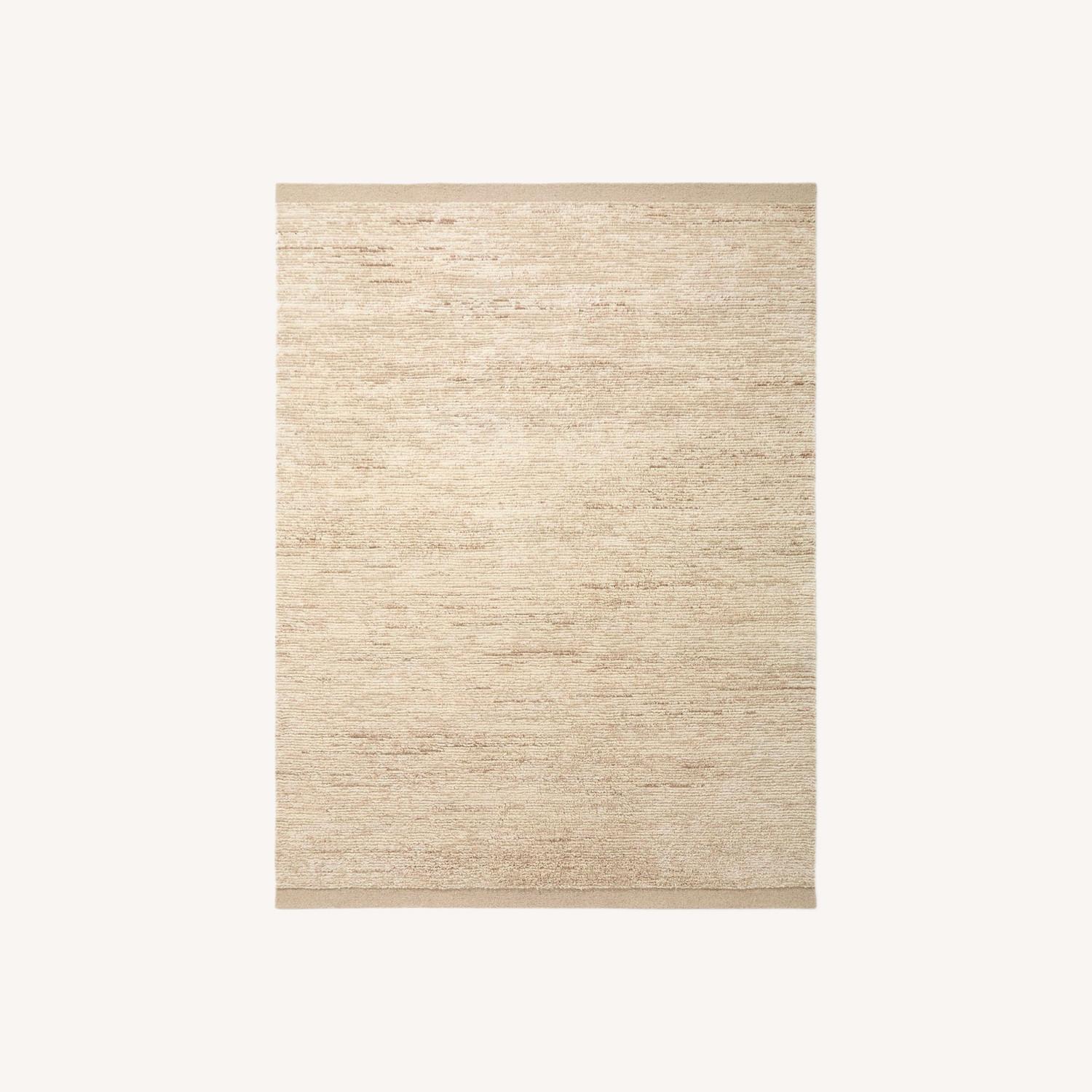 West Elm Abstract Line Shag Wool Rug 5X8 - image-0