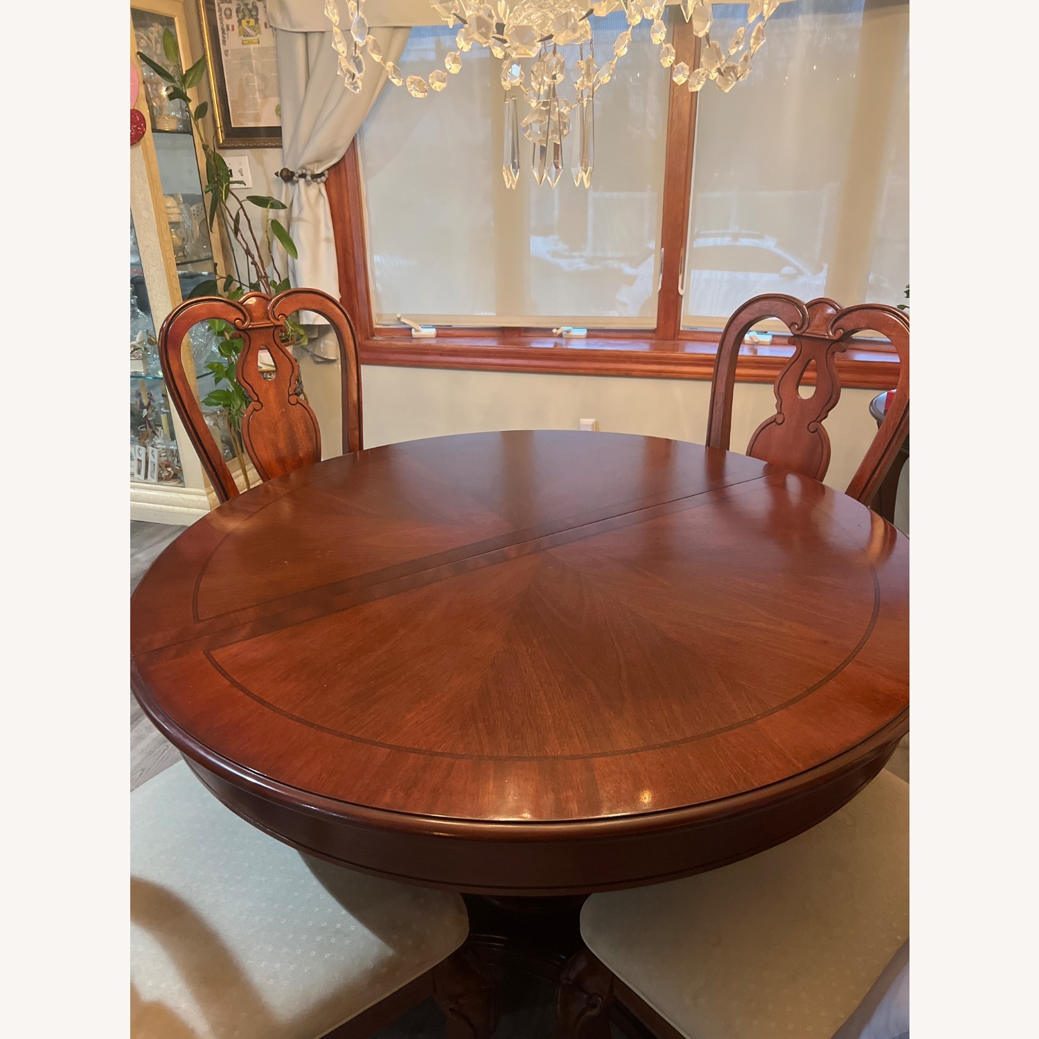 Solid Cherry Wood Dining Set Expandable Table  - image-6