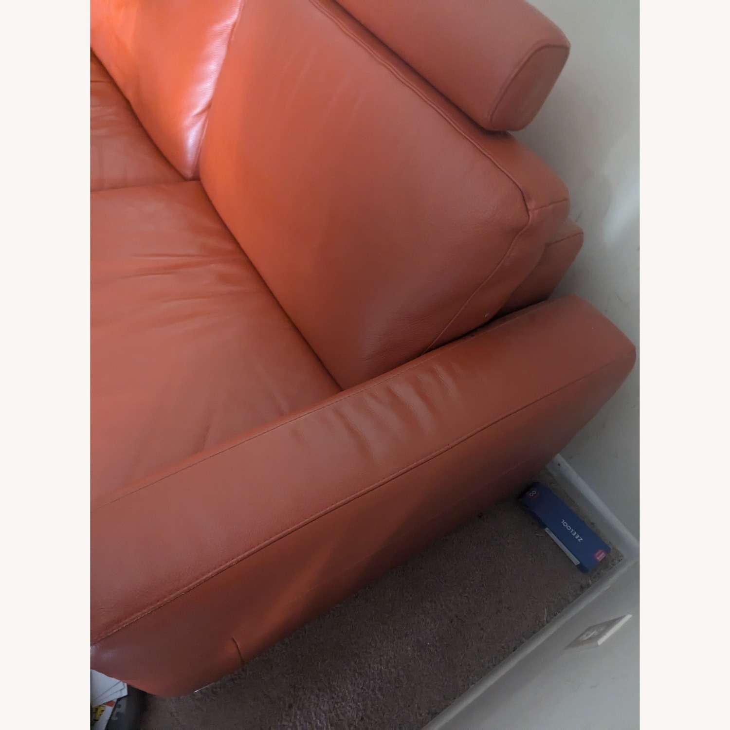 Natuzzi Red Reclining Sofa - image-2