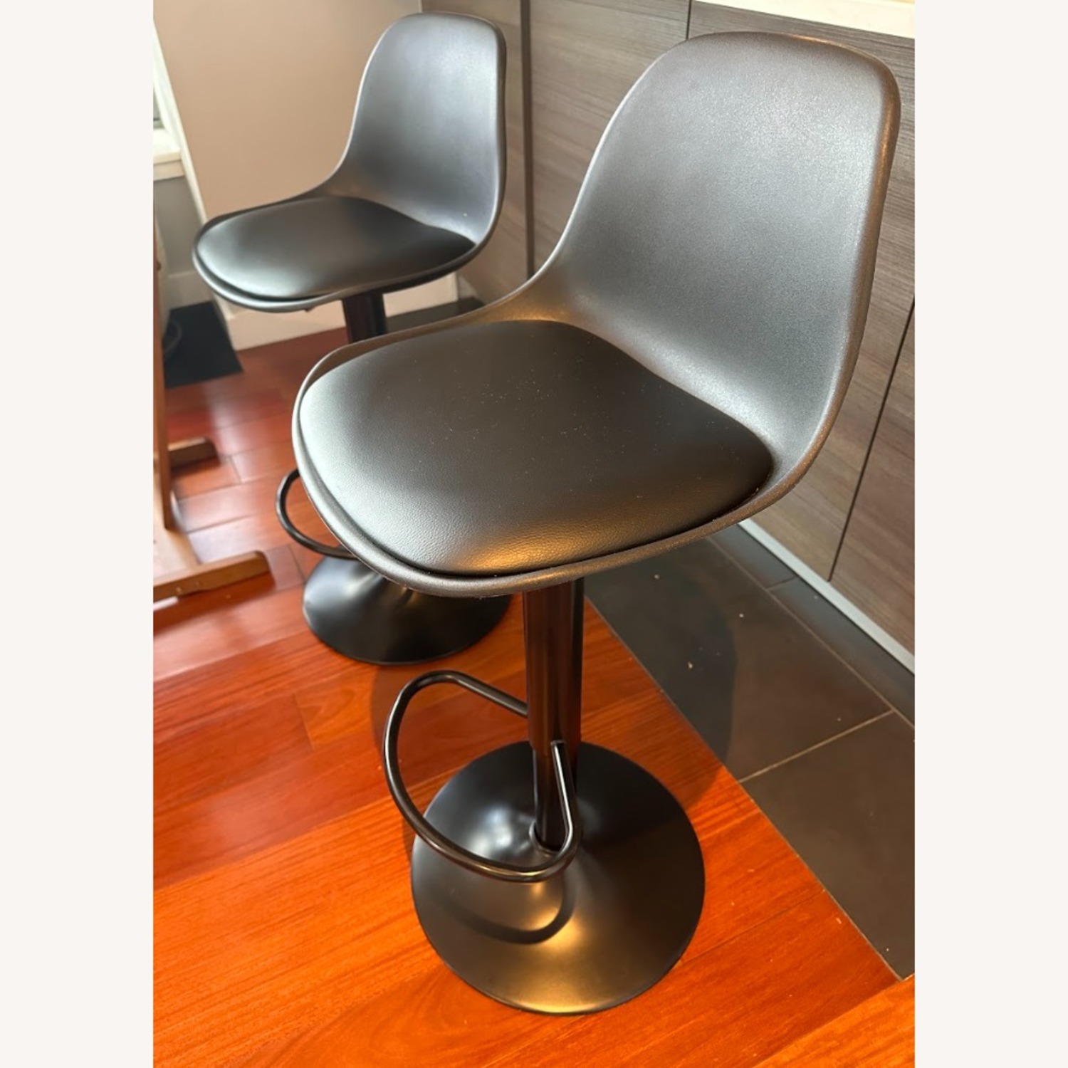 Black Adjustable Bar stools - image-1