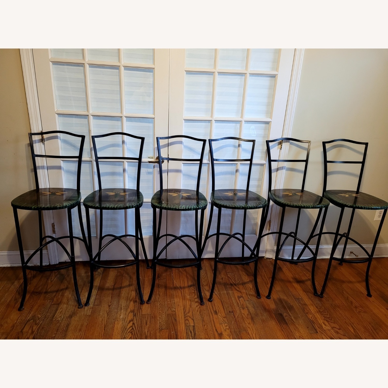 6 Hand Designed Bar Seats + Bar Table - image-2
