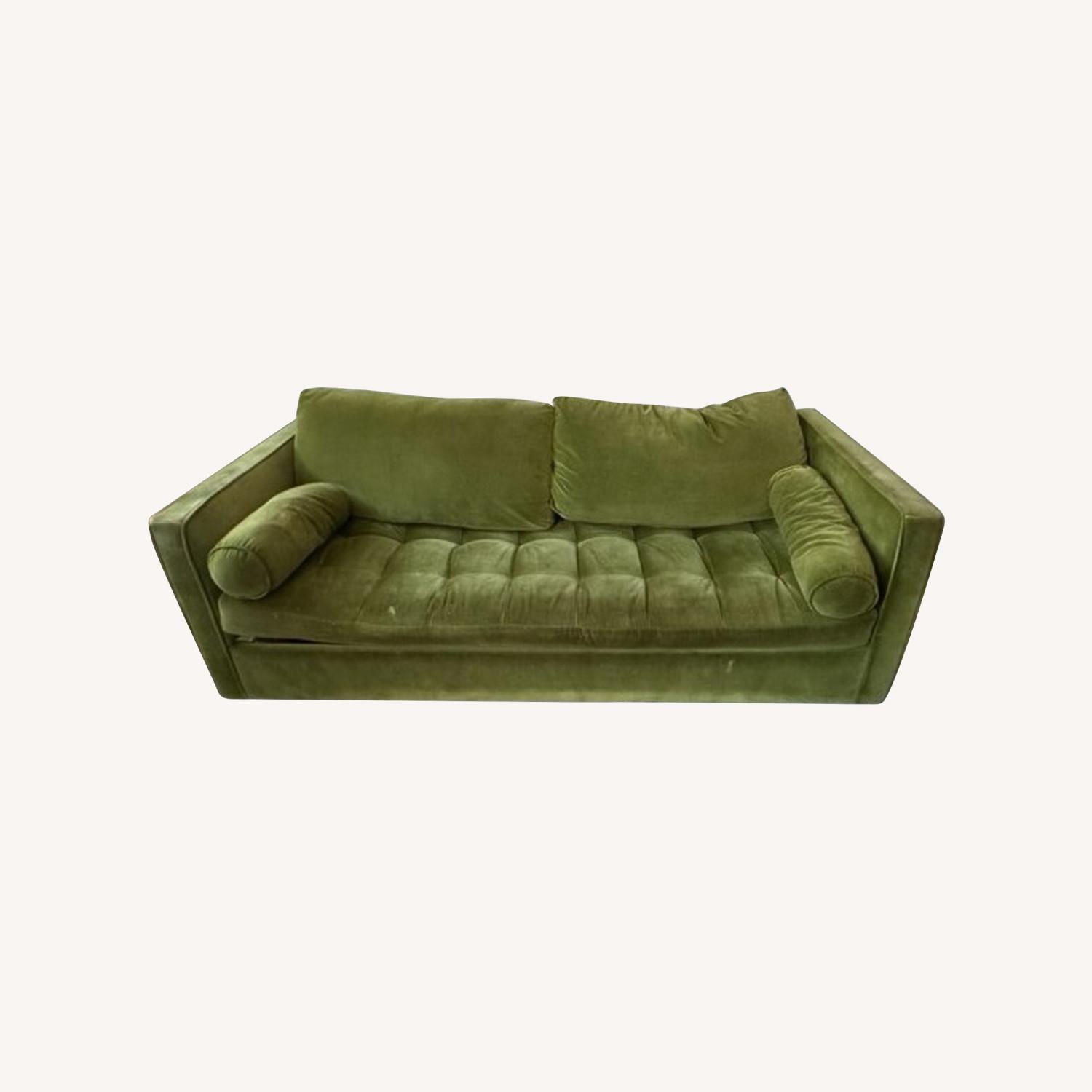Joybird Briar Green Velvet Sleeper Sofa - image-0