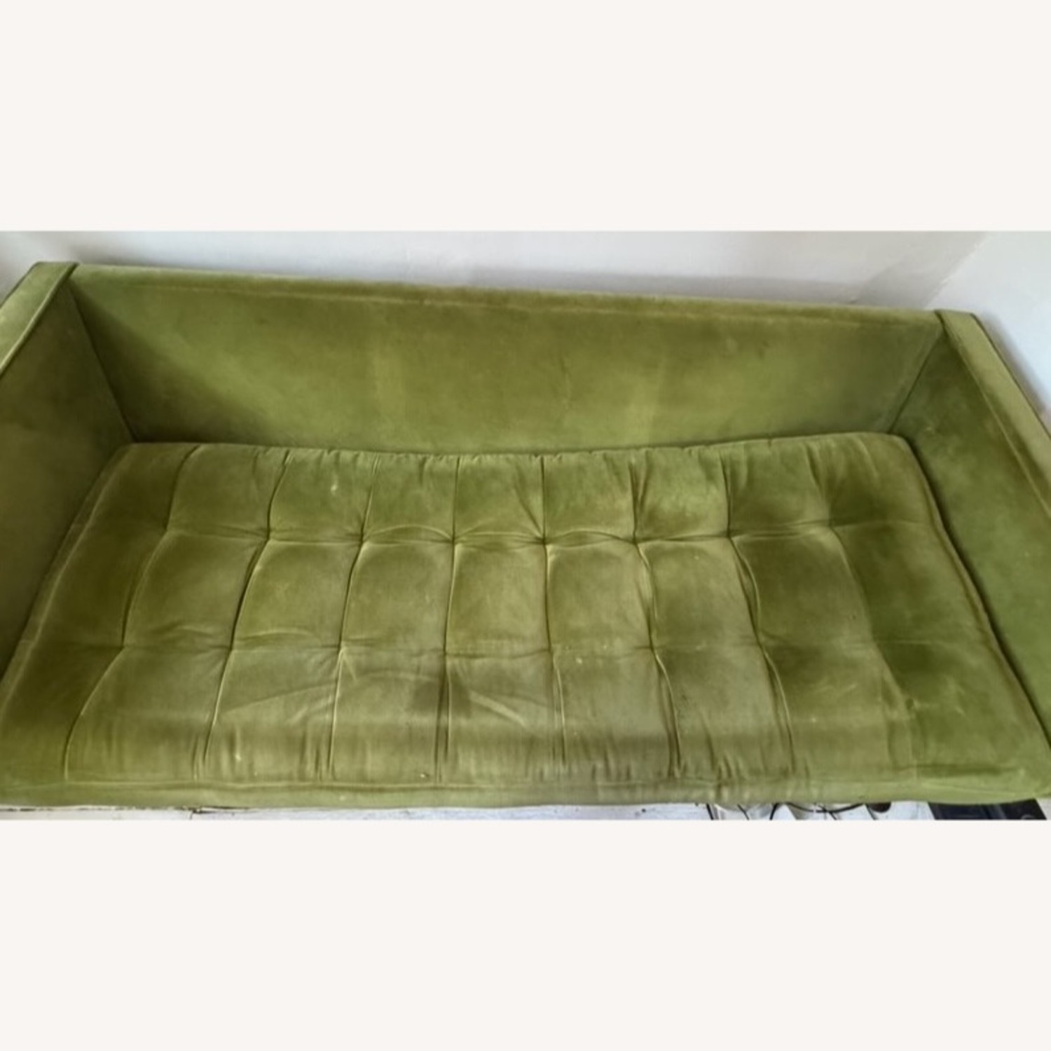 Joybird Briar Green Velvet Sleeper Sofa - image-8