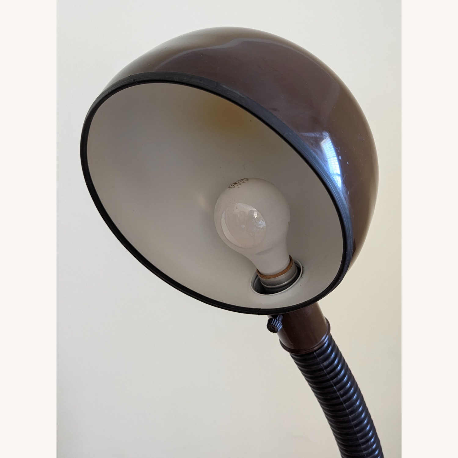 Vintage Lightolier Brown Gooseneck Floor Lamp - image-3