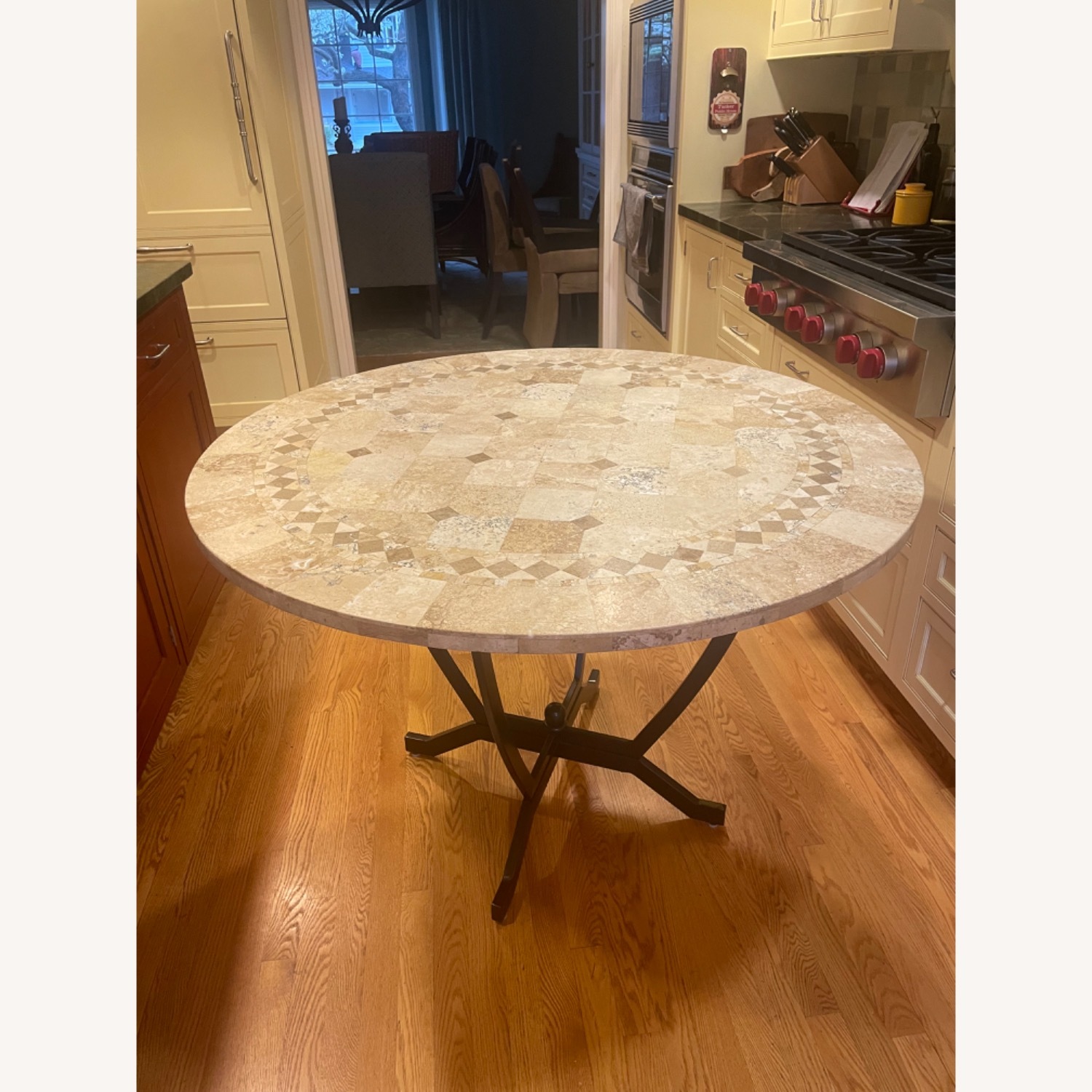 Round Mosaic Stone Dining Table - image-1