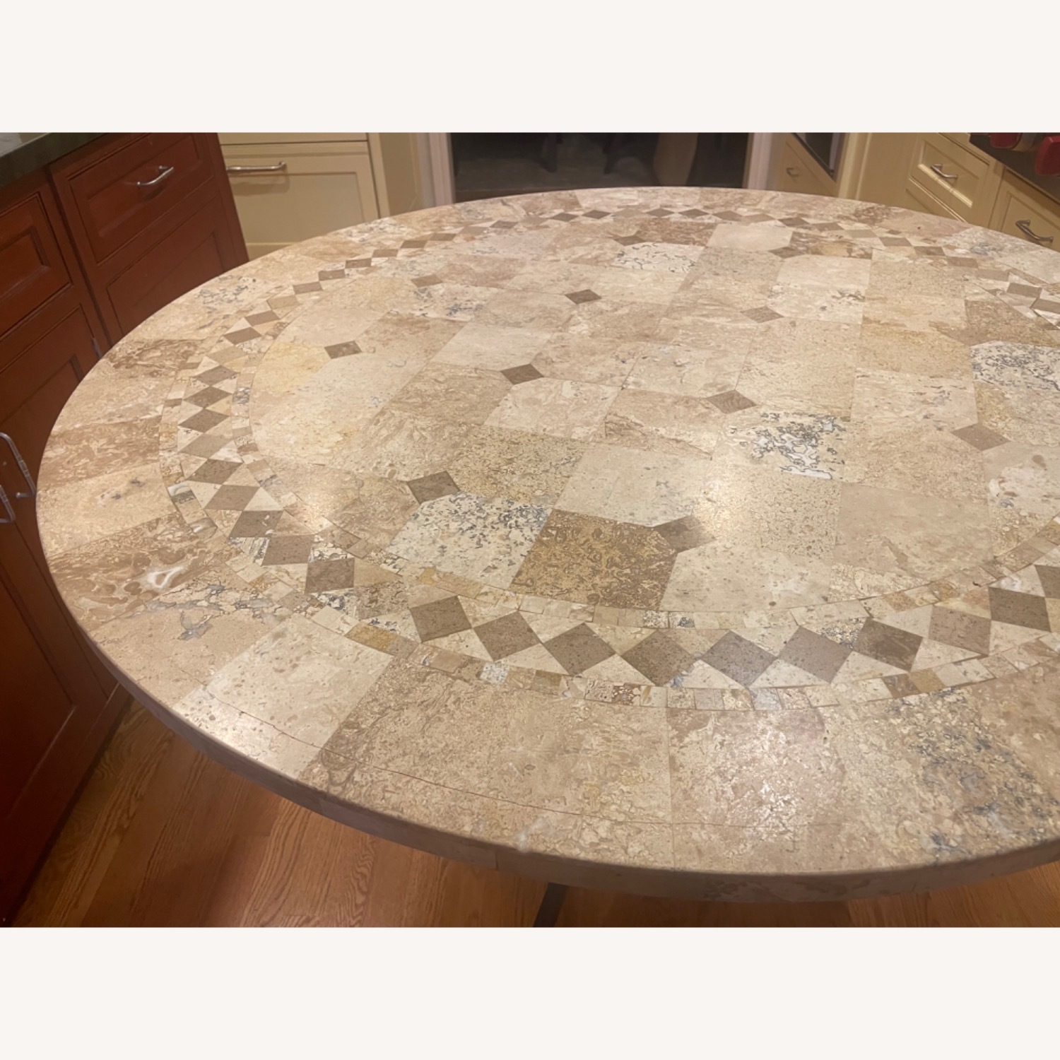 Round Mosaic Stone Dining Table - image-2