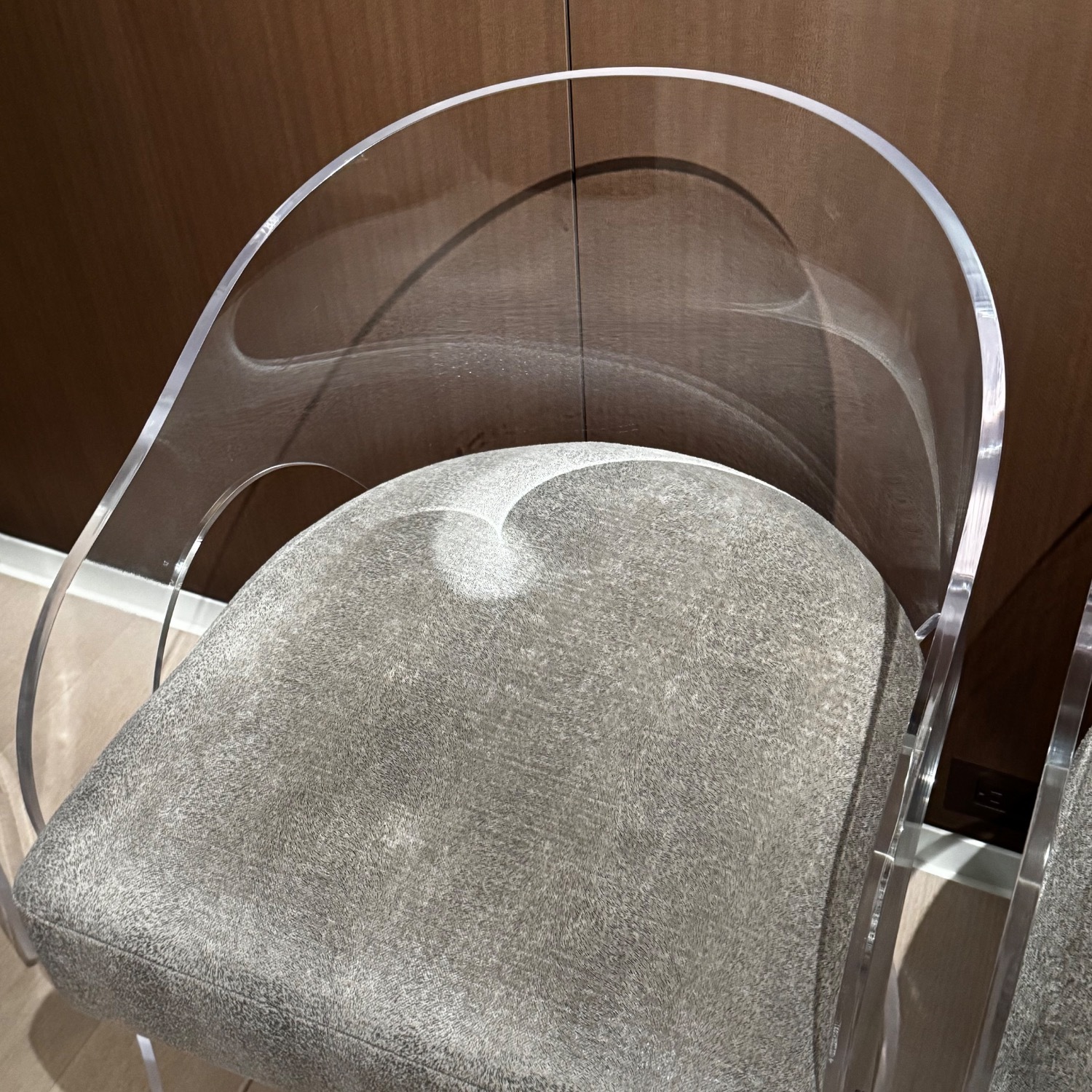 Contemporary Clear Plexiglass Dining Chairs - image-3