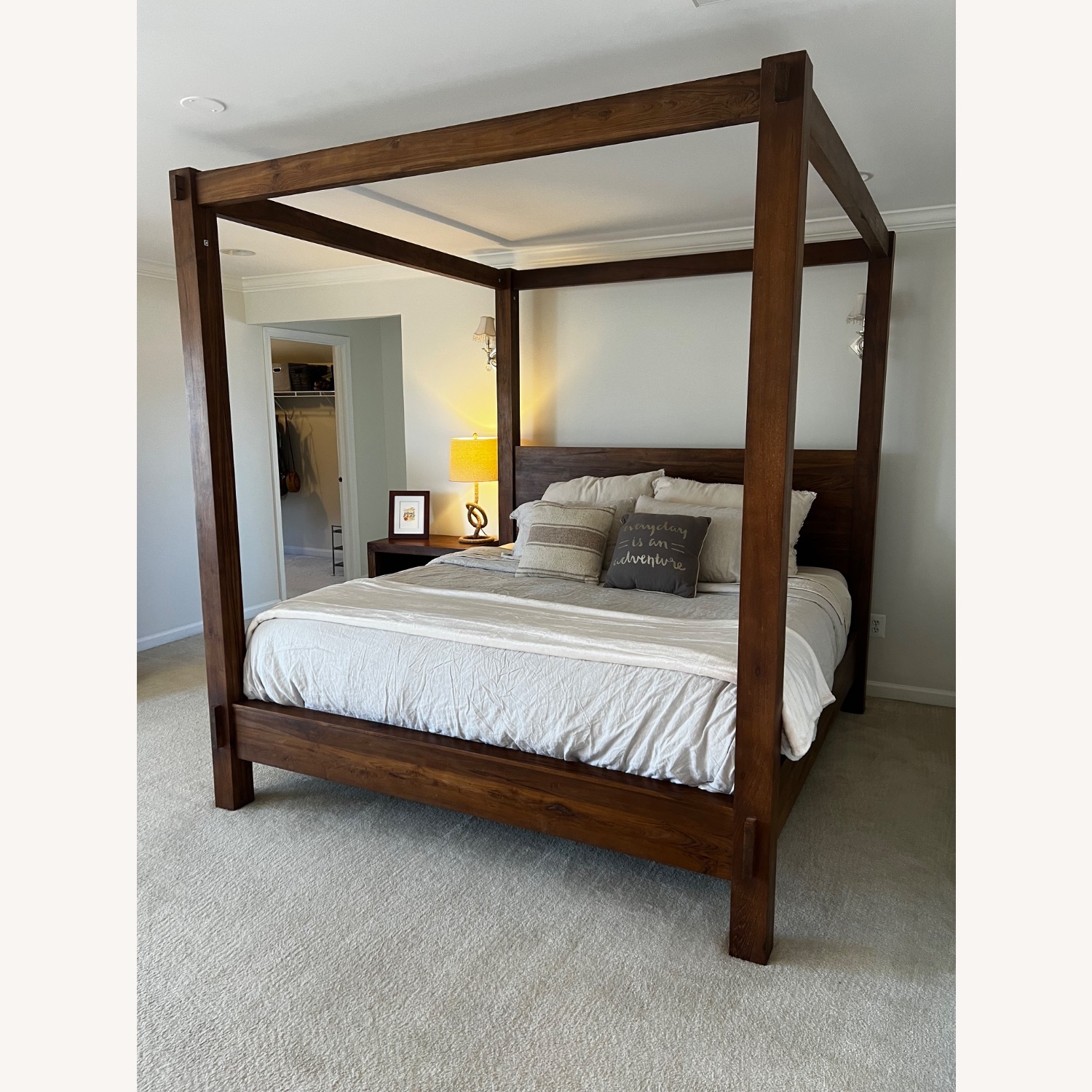 Pottery Barn Menlo Canopy Bed King - image-2