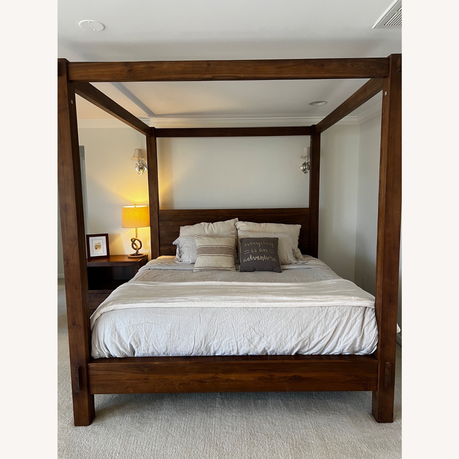 Pottery Barn Menlo Canopy Bed King - image-1