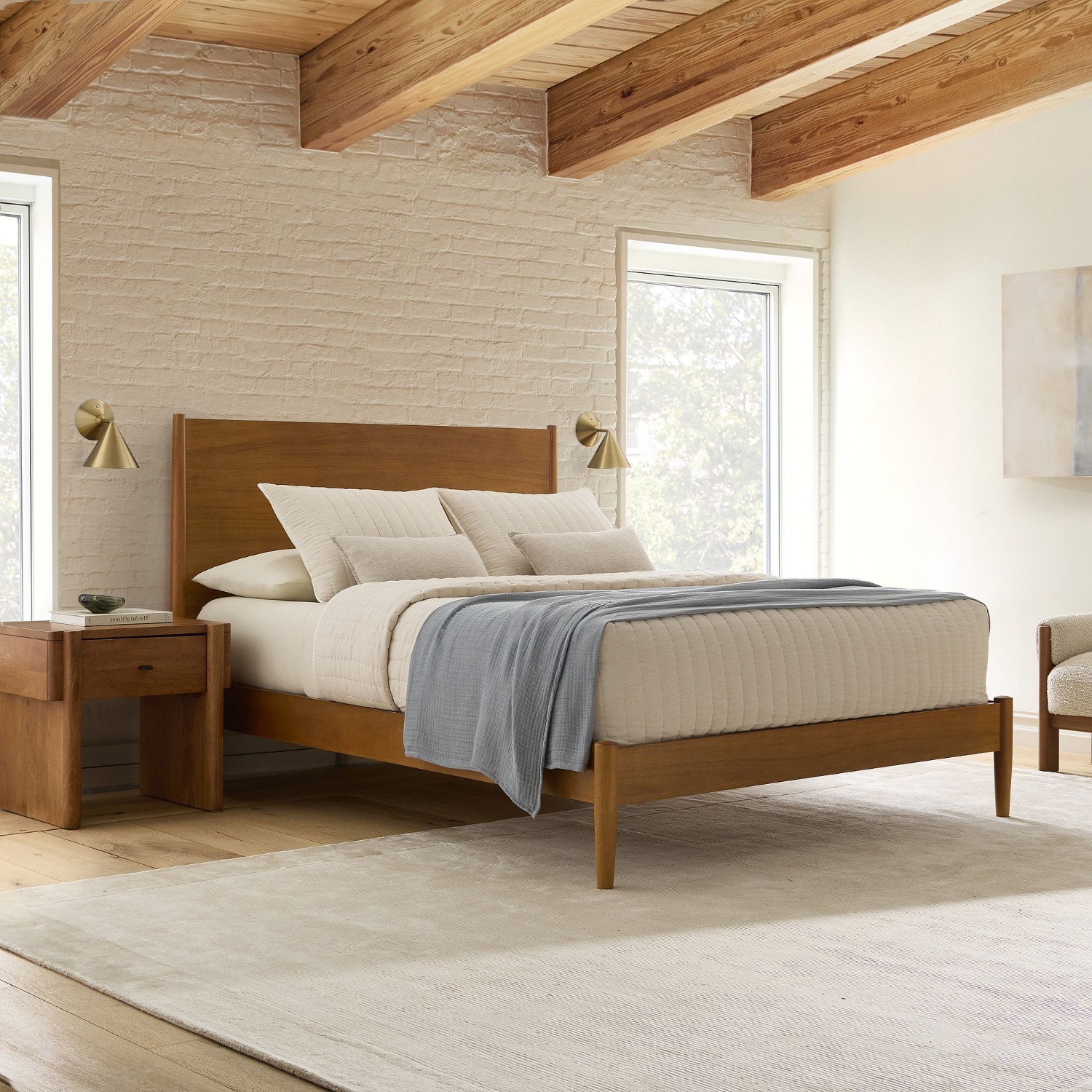 West Elm Mid-Century Bed - image-3