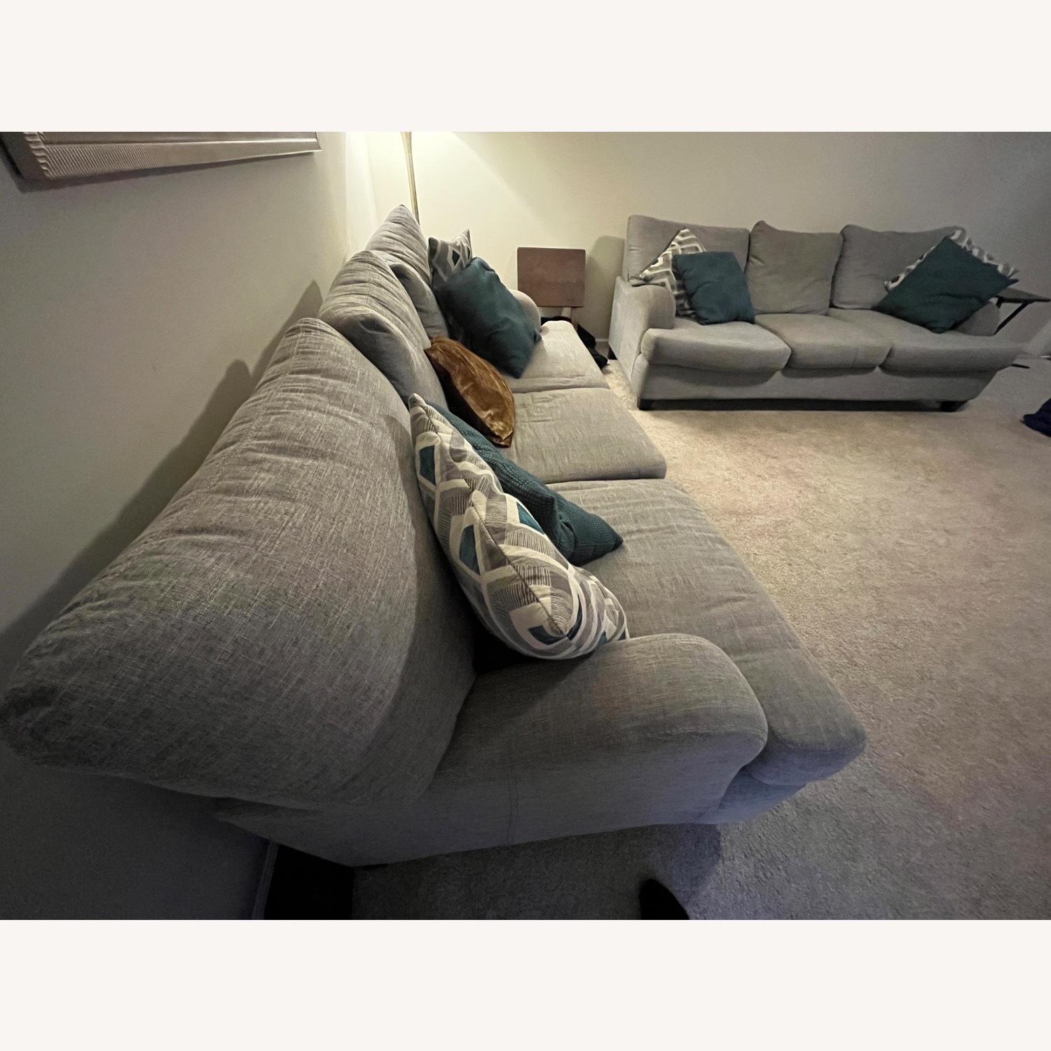 Light Gray Fabric Couch - image-2