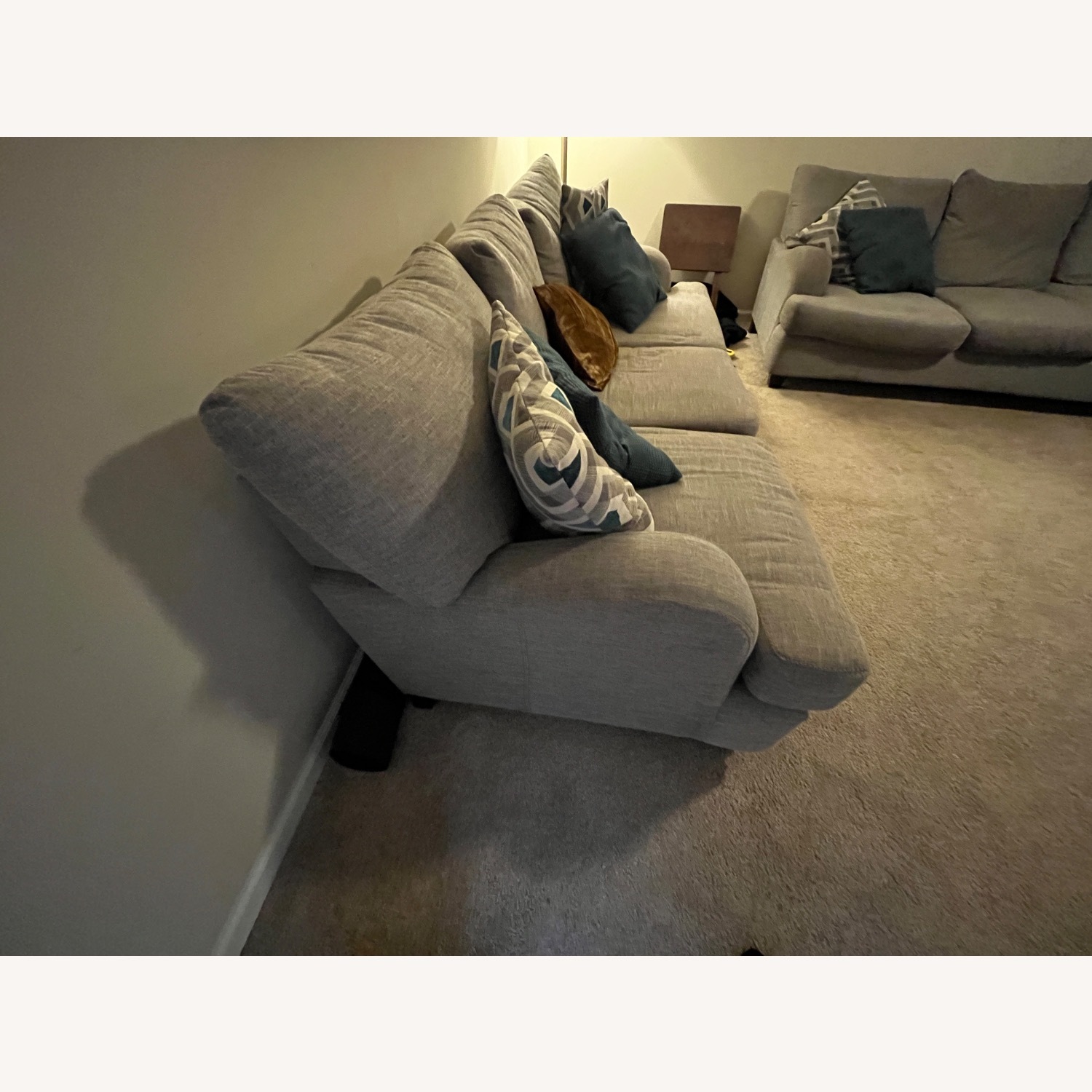 Light Gray Fabric Couch - image-3