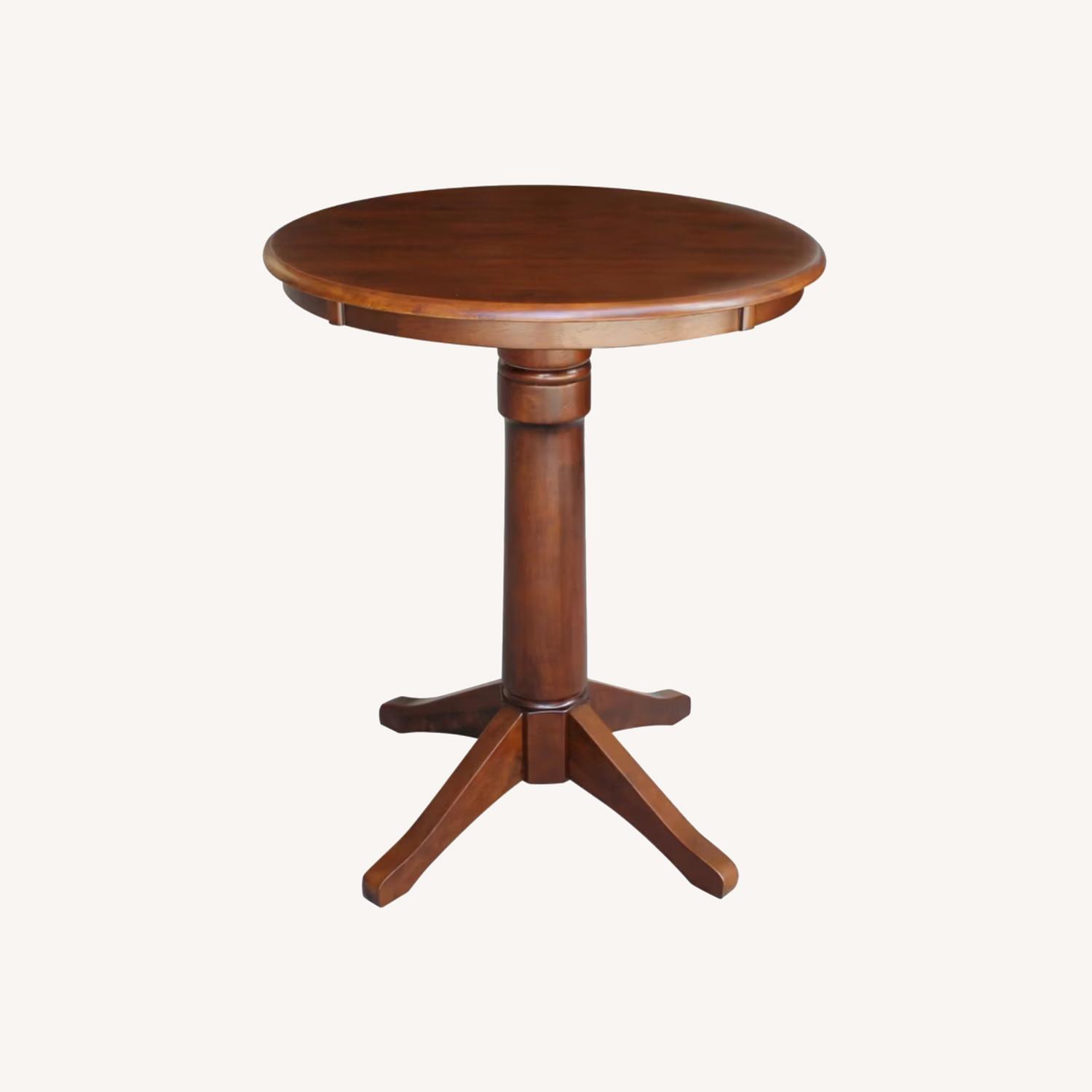 Target 30" Nick Round Top Pedestal Table Espresso - image-0