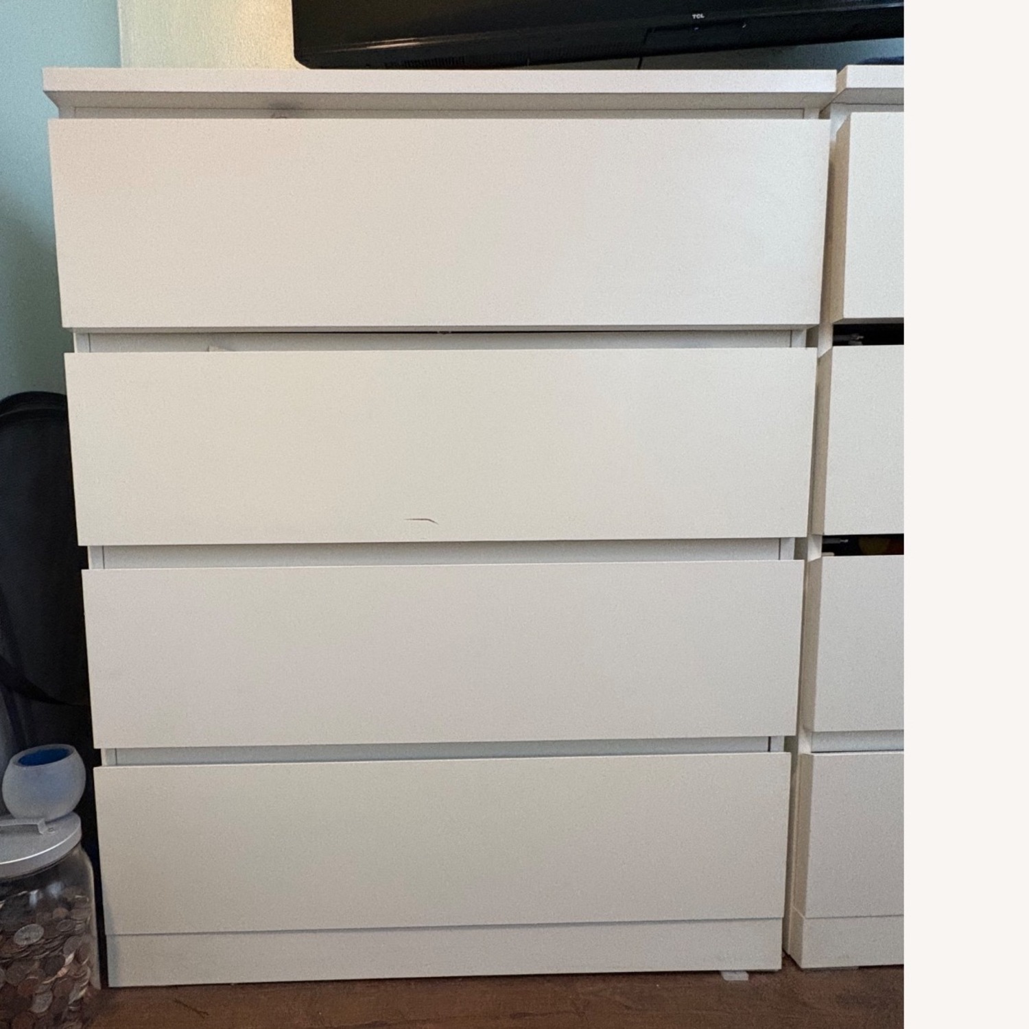 IKEA White Malm 4-Drawer Dresser - image-1