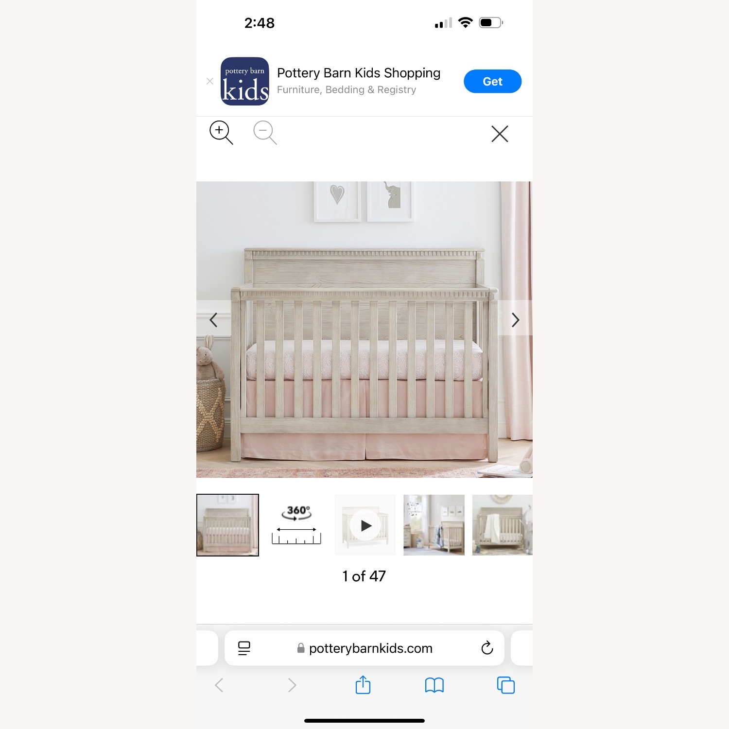 Pottery Barn Kids Rory Crib & Toddler Bed Conversion - image-1