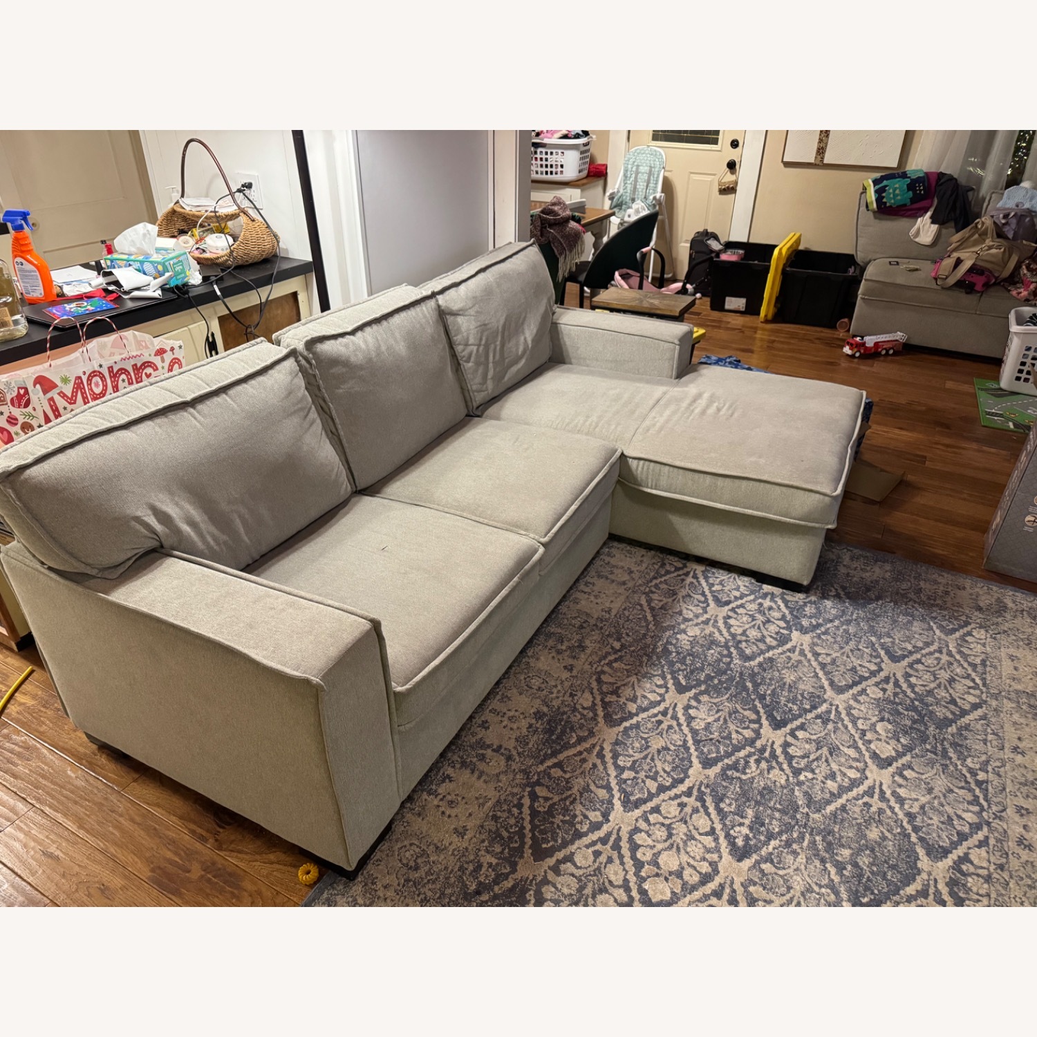 Bob's Discount Playscape Grey Fabric Sectional - image-0