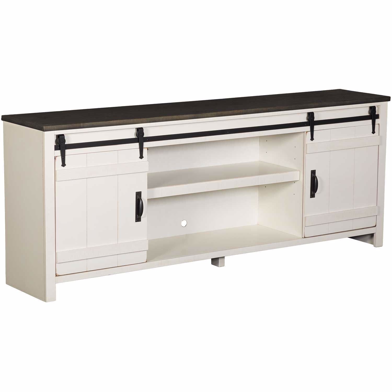  Farmhouse Sliding Barn Door Media Console - image-3