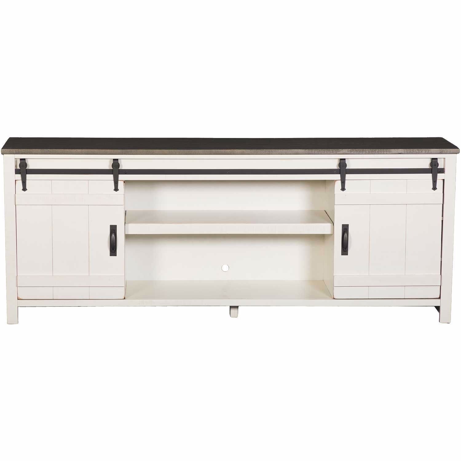  Farmhouse Sliding Barn Door Media Console - image-2