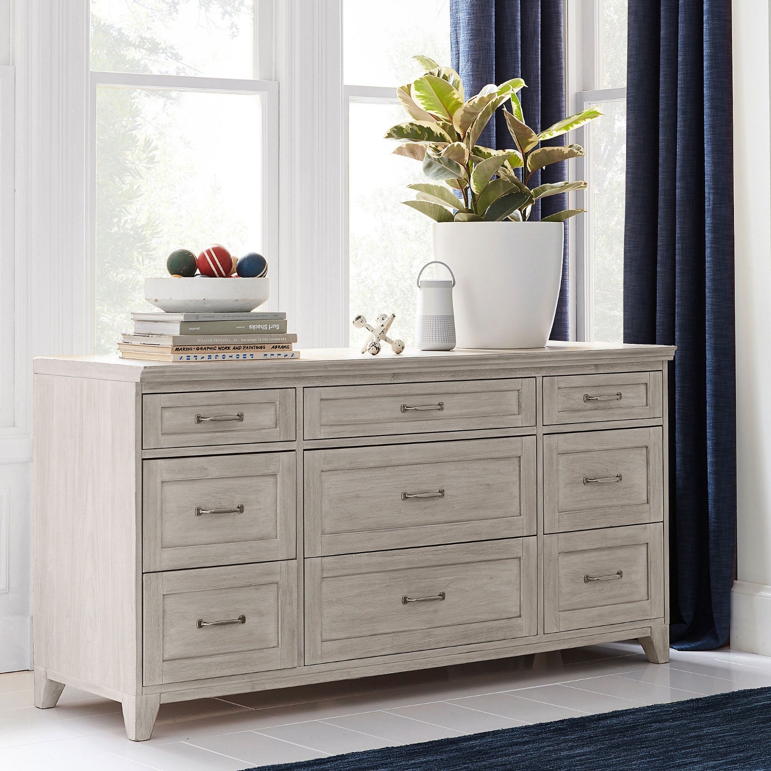 Pottery Barn Hampton Dresser Gray - image-6