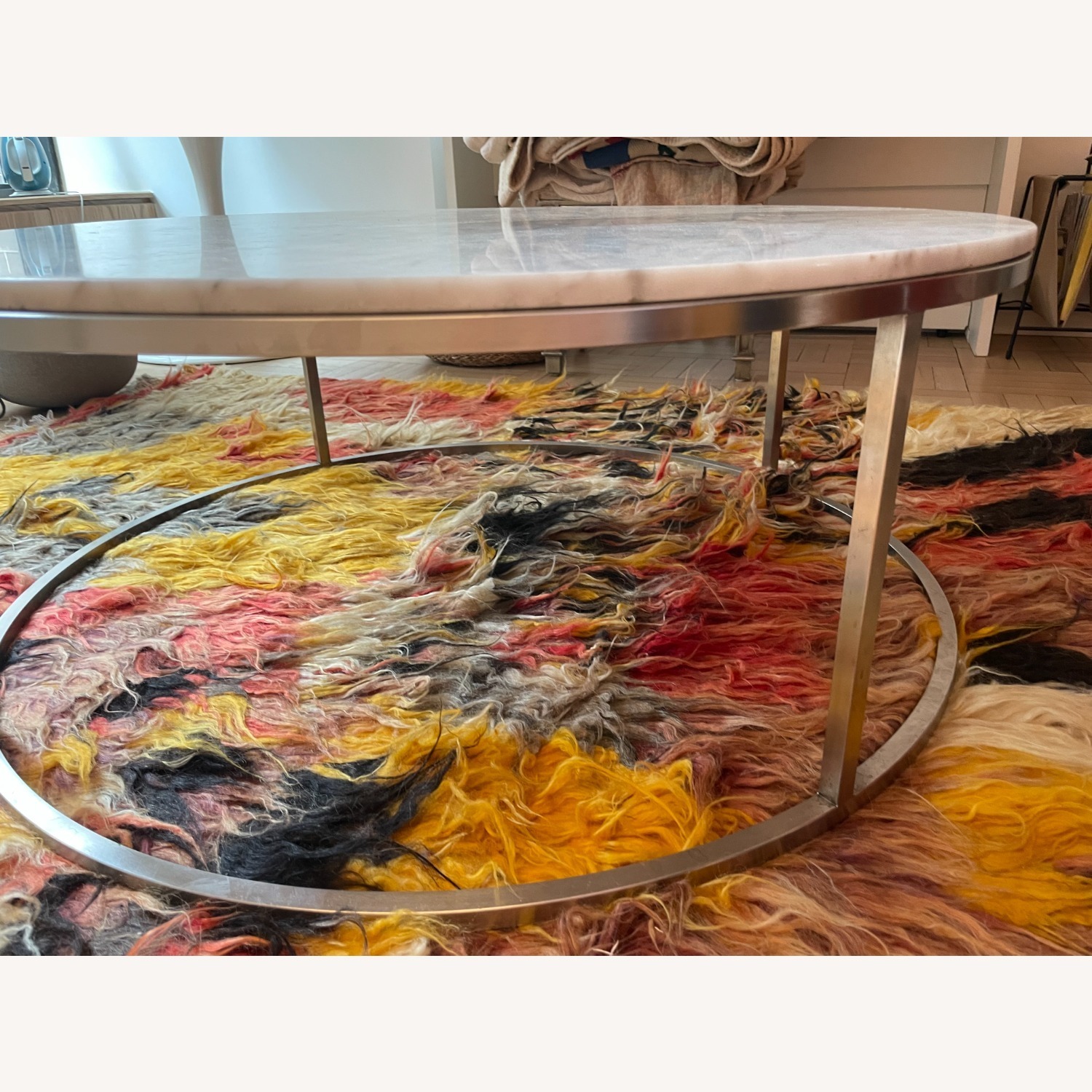 Design Within Reach Rubik Arabescato Marble Coffee Table - image-3