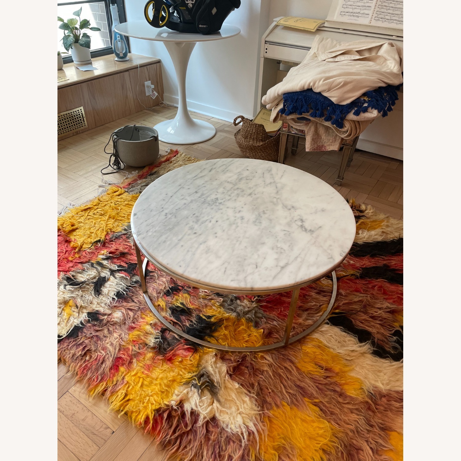 Design Within Reach Rubik Arabescato Marble Coffee Table - image-5