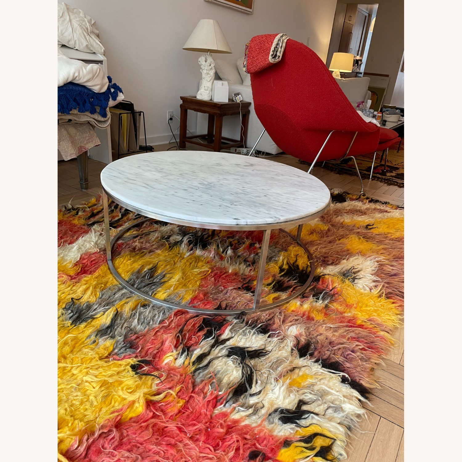 Design Within Reach Rubik Arabescato Marble Coffee Table - image-4