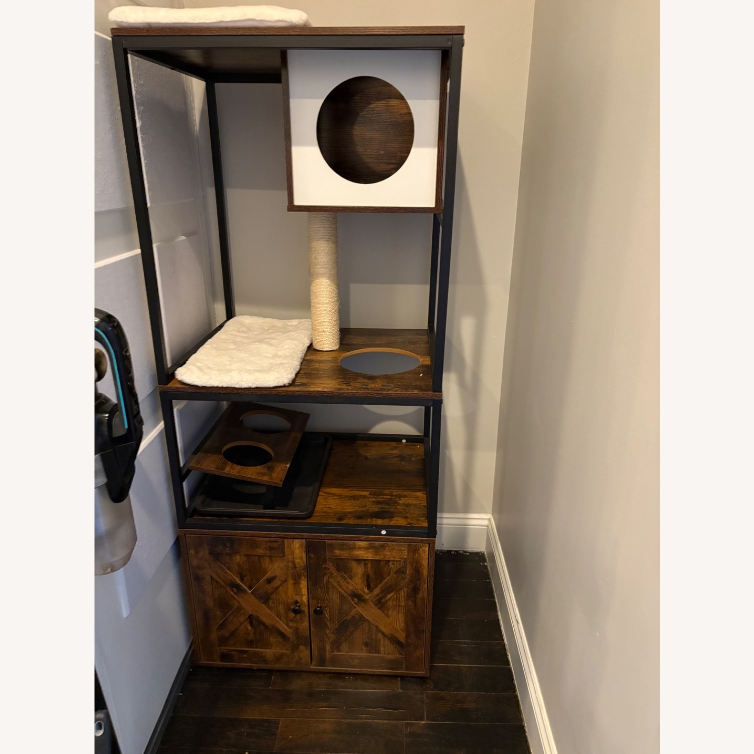 Cat Tower with Litter Box Enclosure - image-2