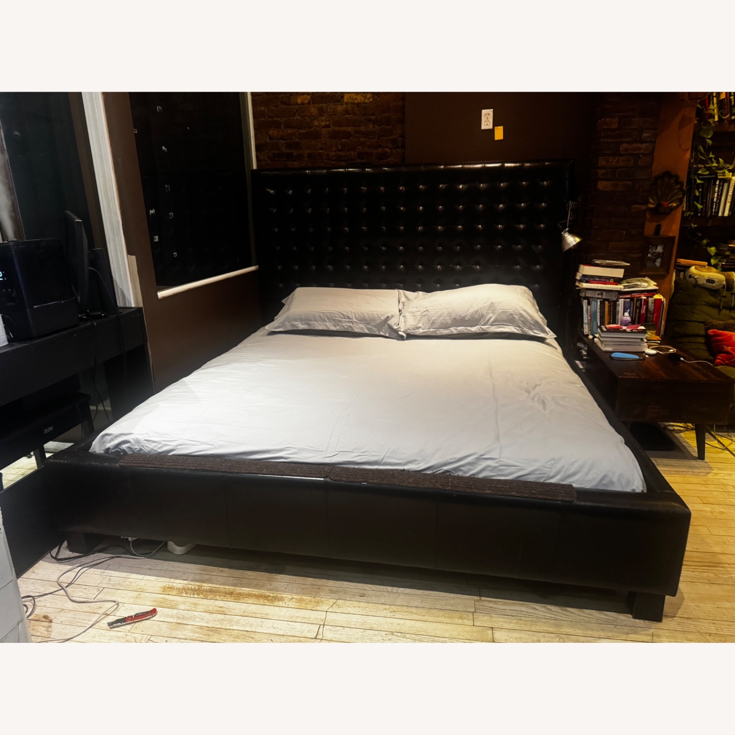 King Size Leather Headboard and Frame - image-2