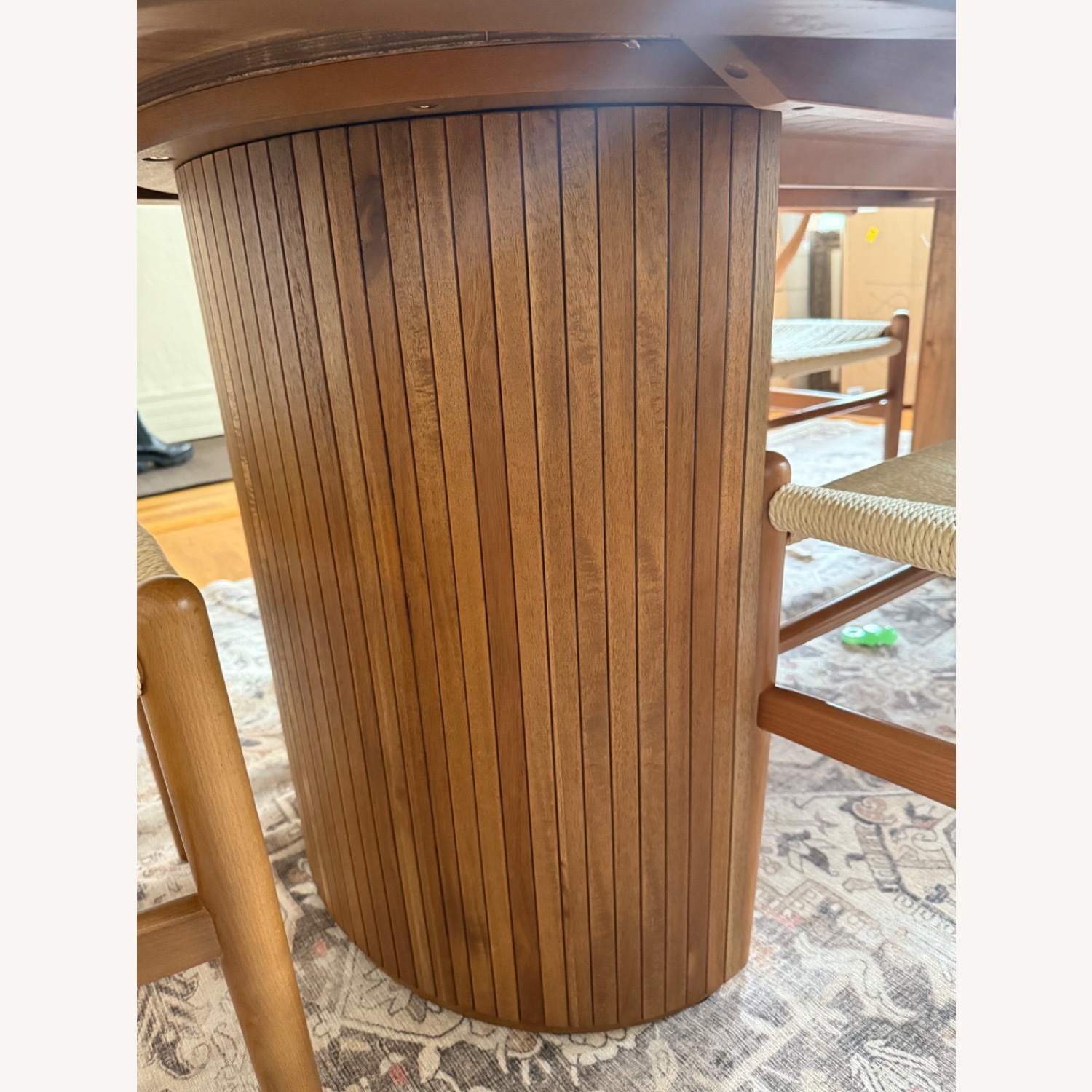 World Market Russo Extra Long Oval Fluted Wood Dining Table - image-3