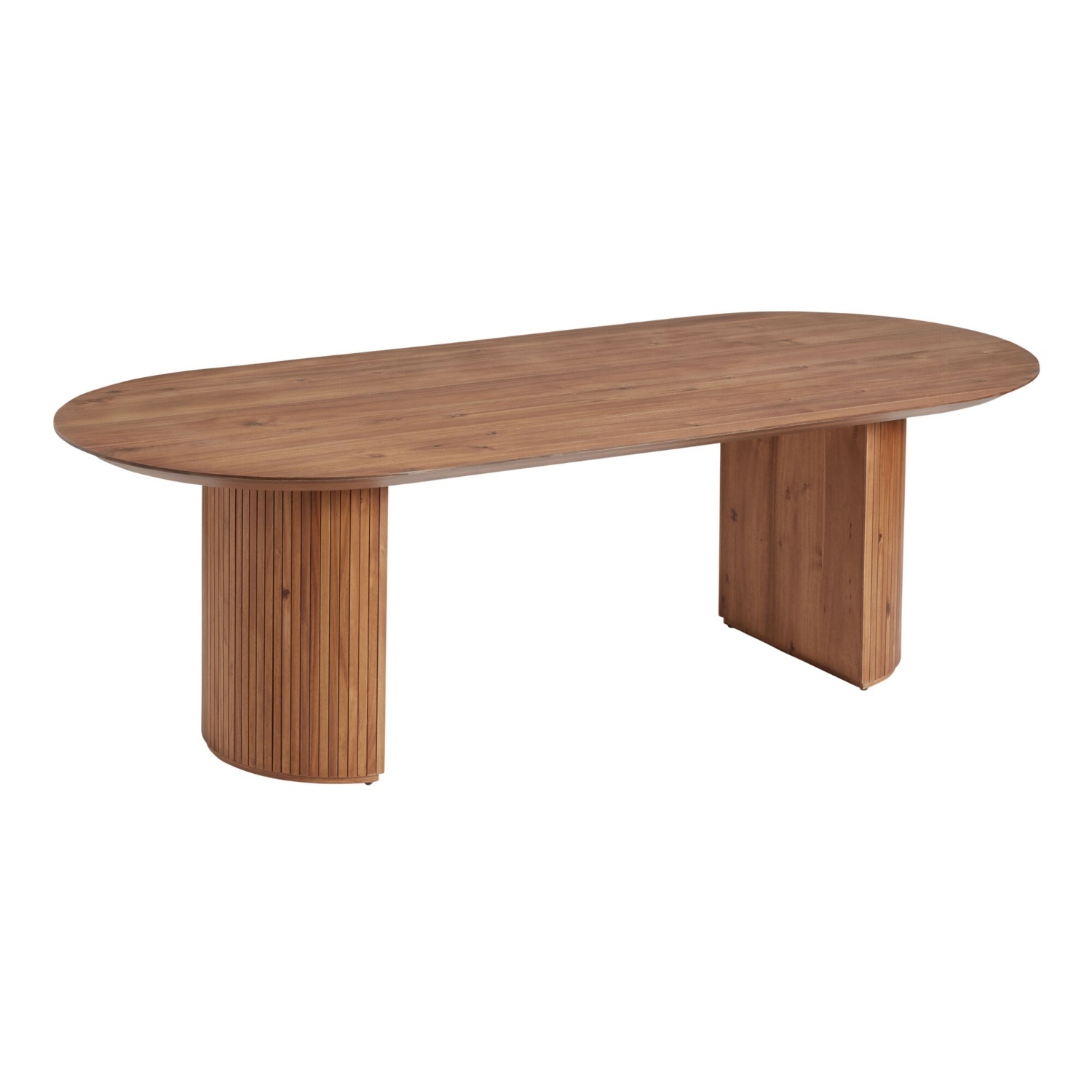 World Market Russo Extra Long Oval Fluted Wood Dining Table - image-5